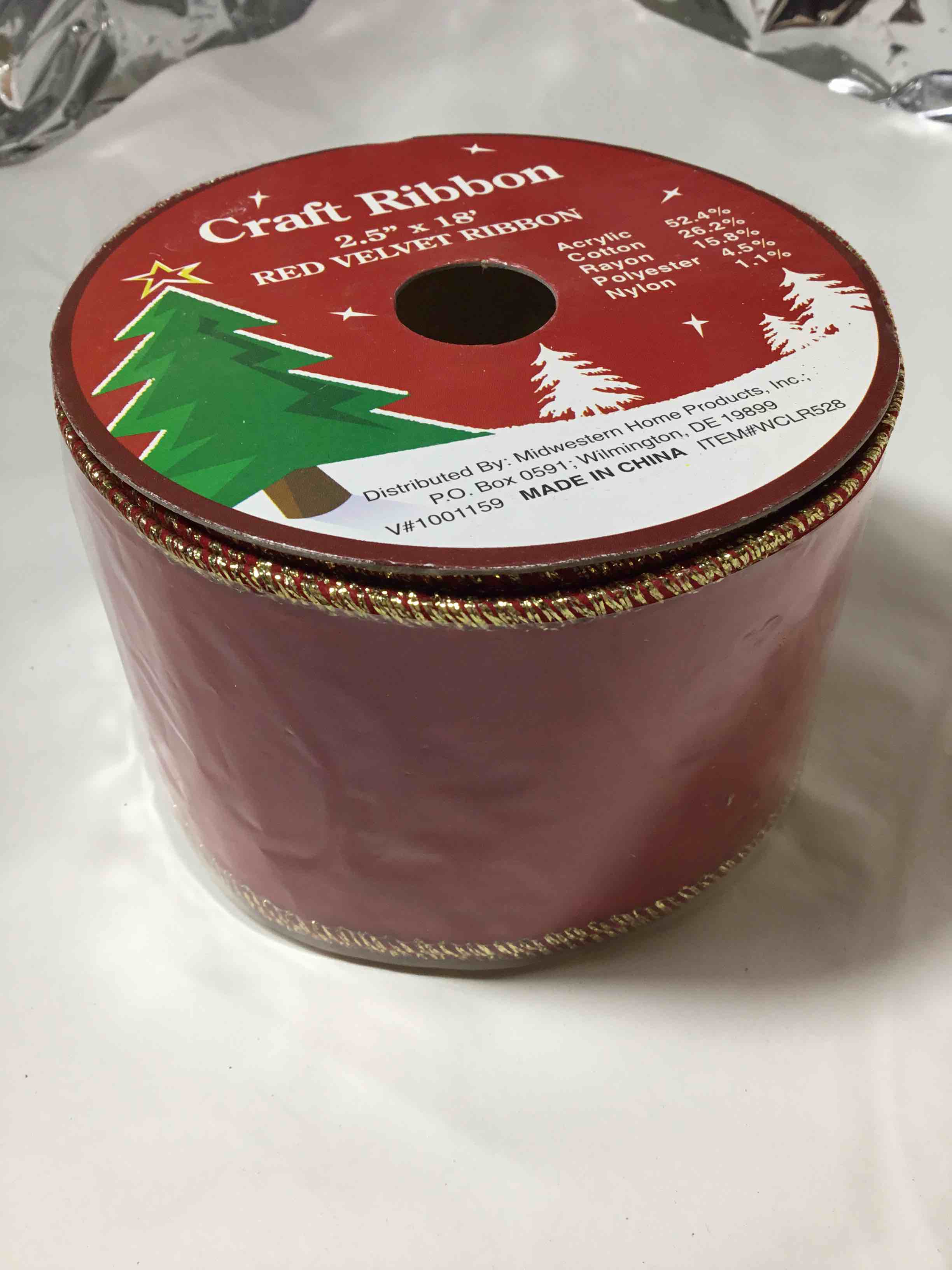 Craft Ribbon Red Velvet Ribbon