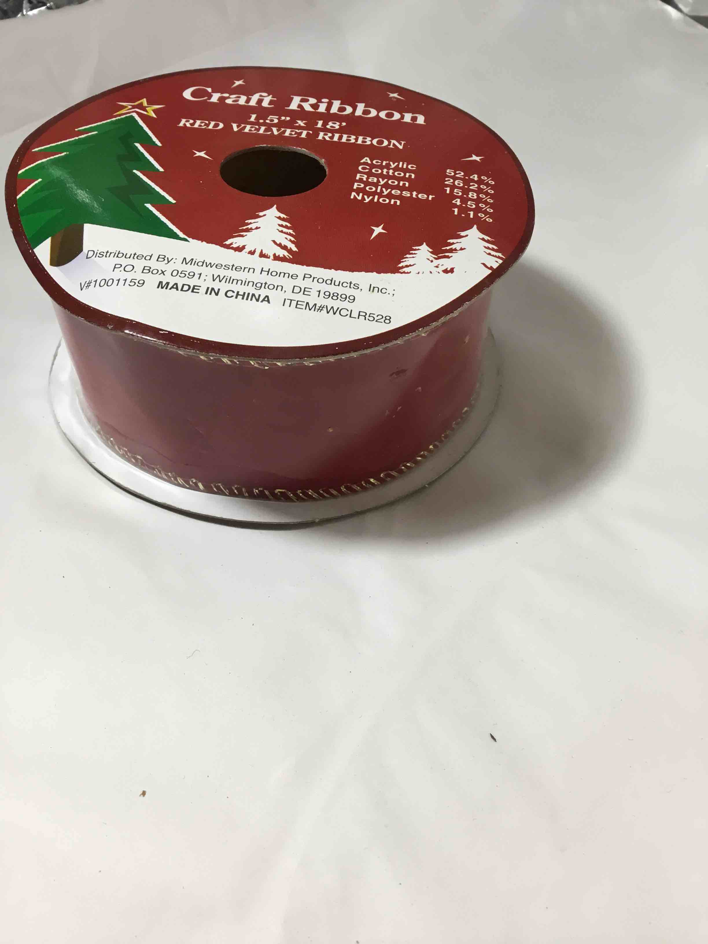 Craft Ribbon Red Velvet Ribbon