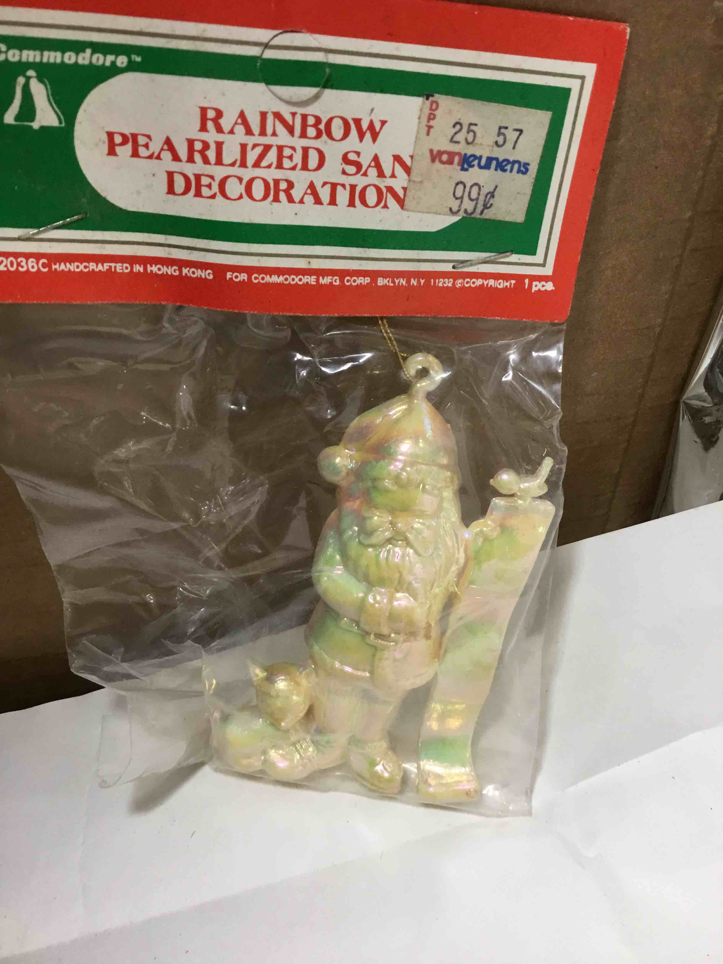 Rainbow pearlized, Santa decoration