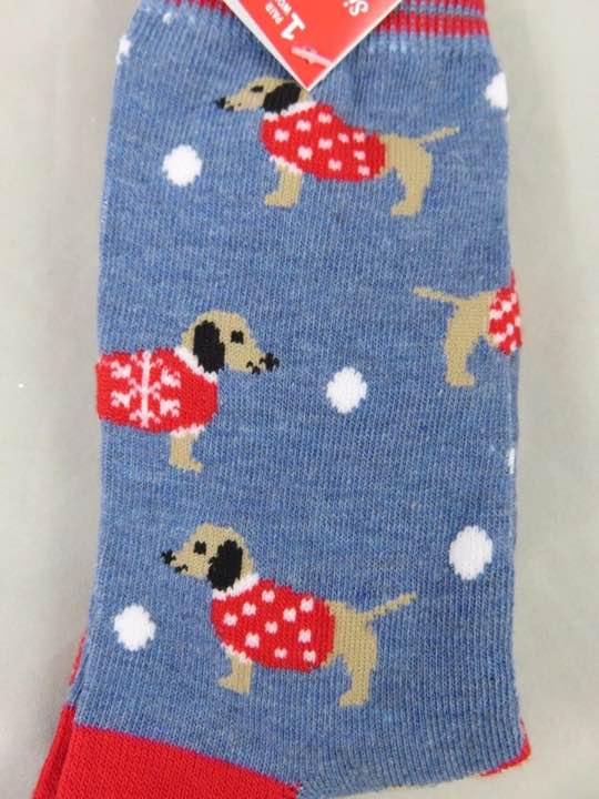 Christmas Dachshund Dog - Women's Ladies Socks