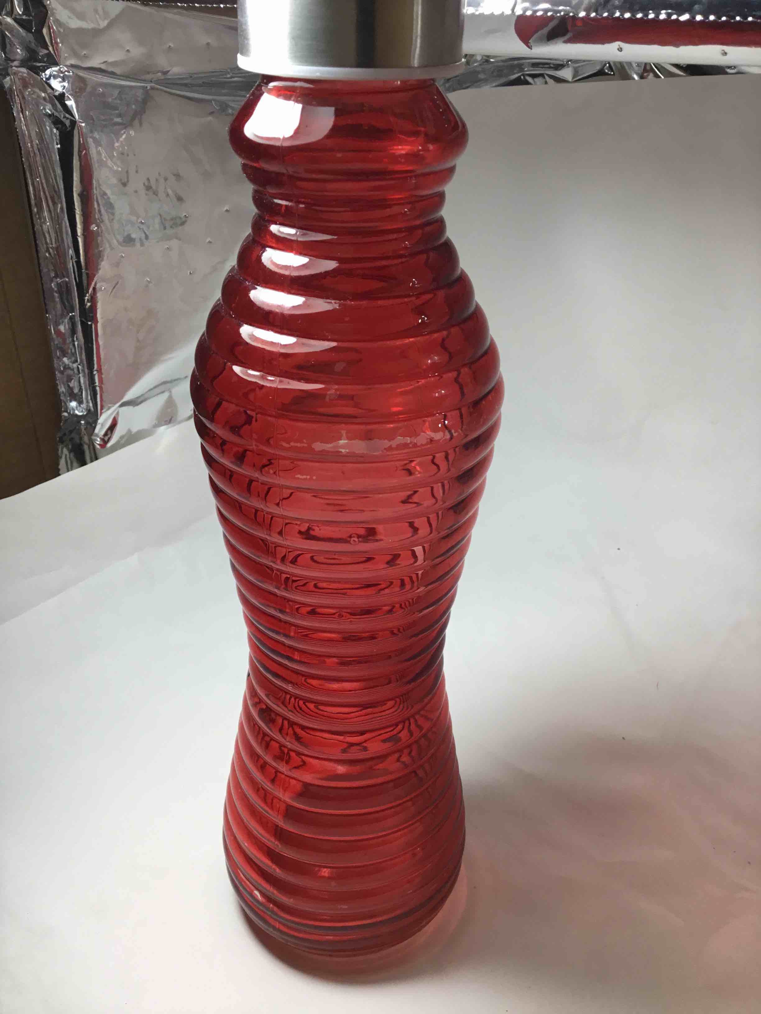 Favola Essentials Spiral Design Glass Airtight Water Bottle, 1 Litre