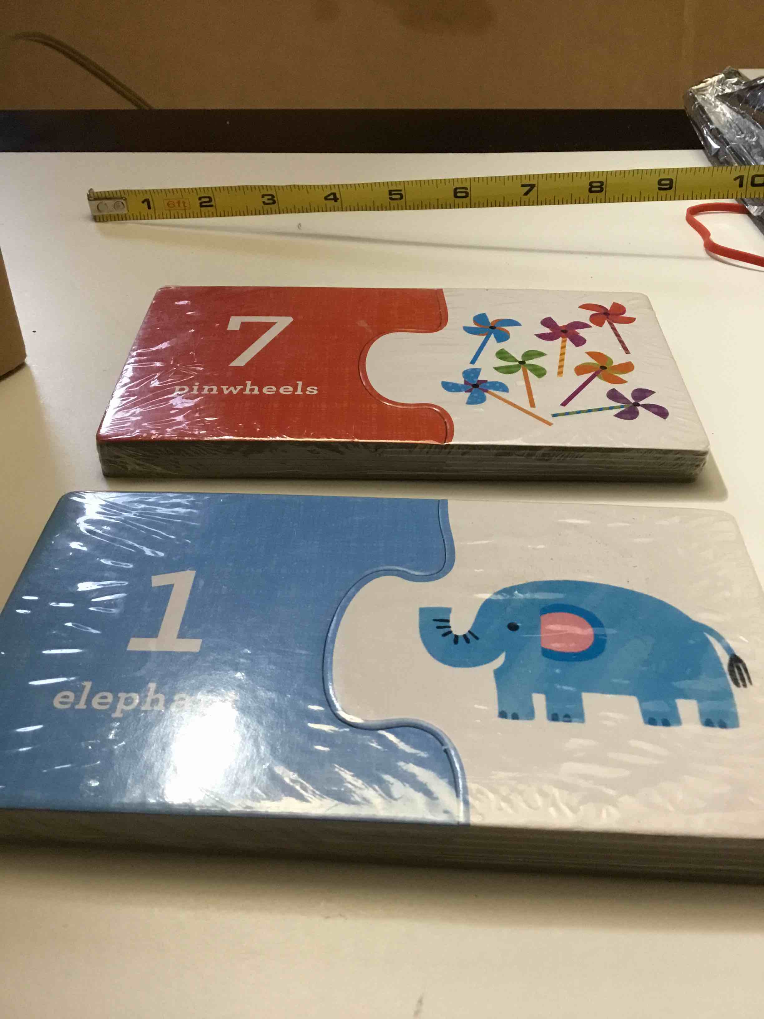 Set of children's number jigsaw puzzles