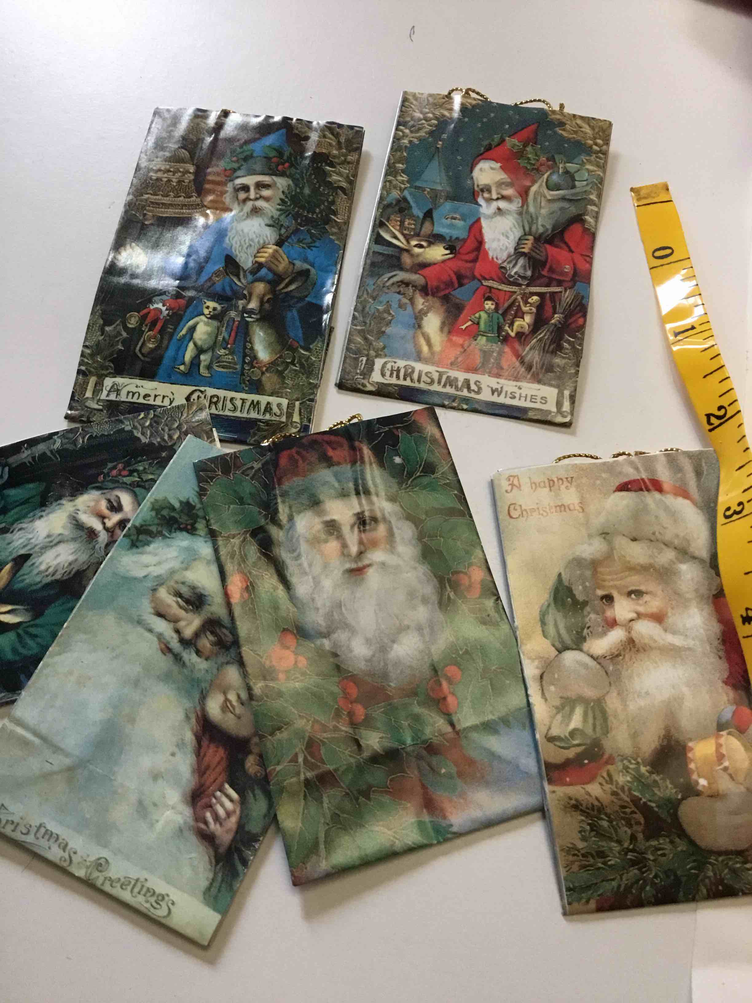 Set of six tiny gift bags