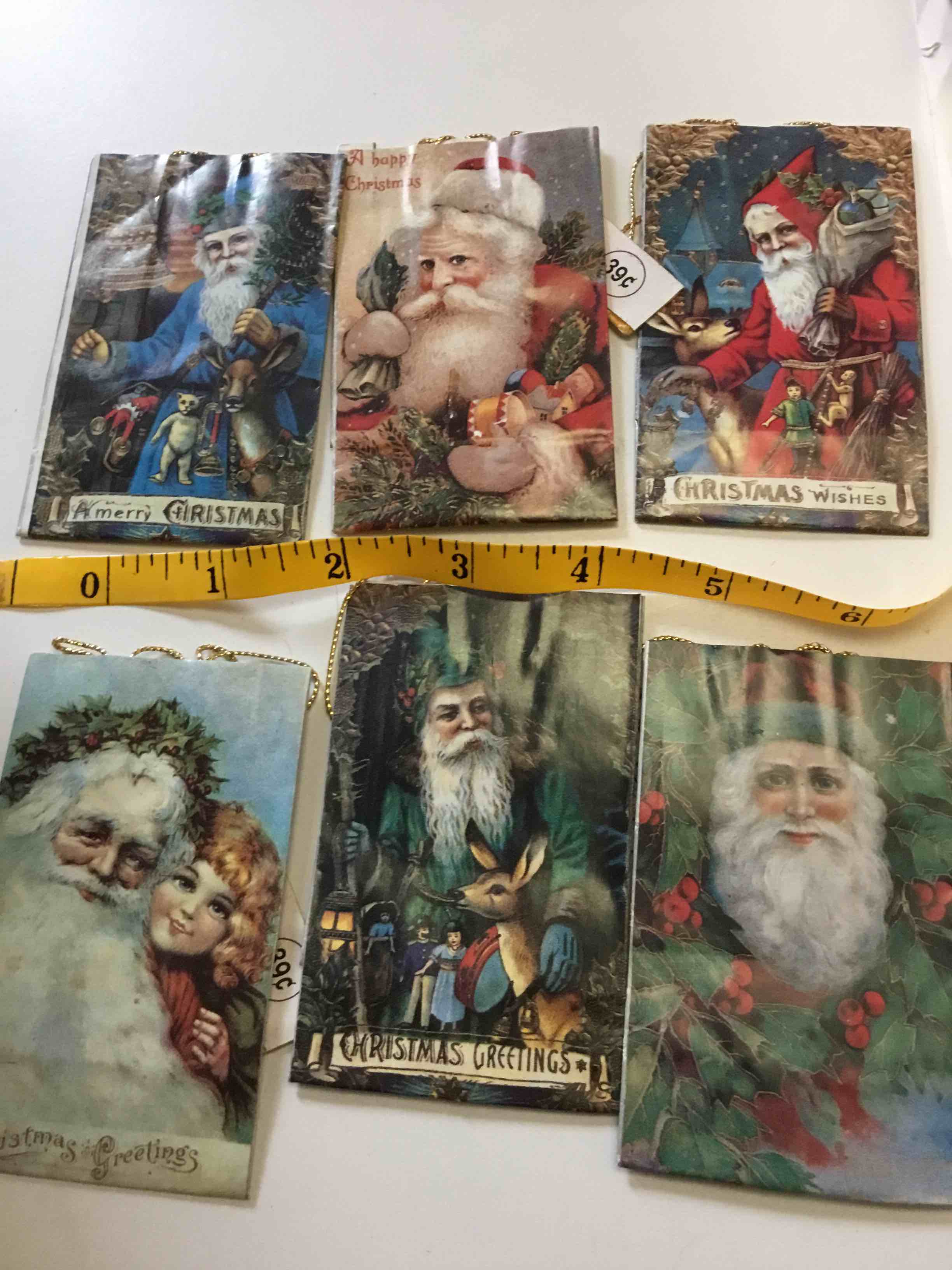 Set of six tiny gift bags