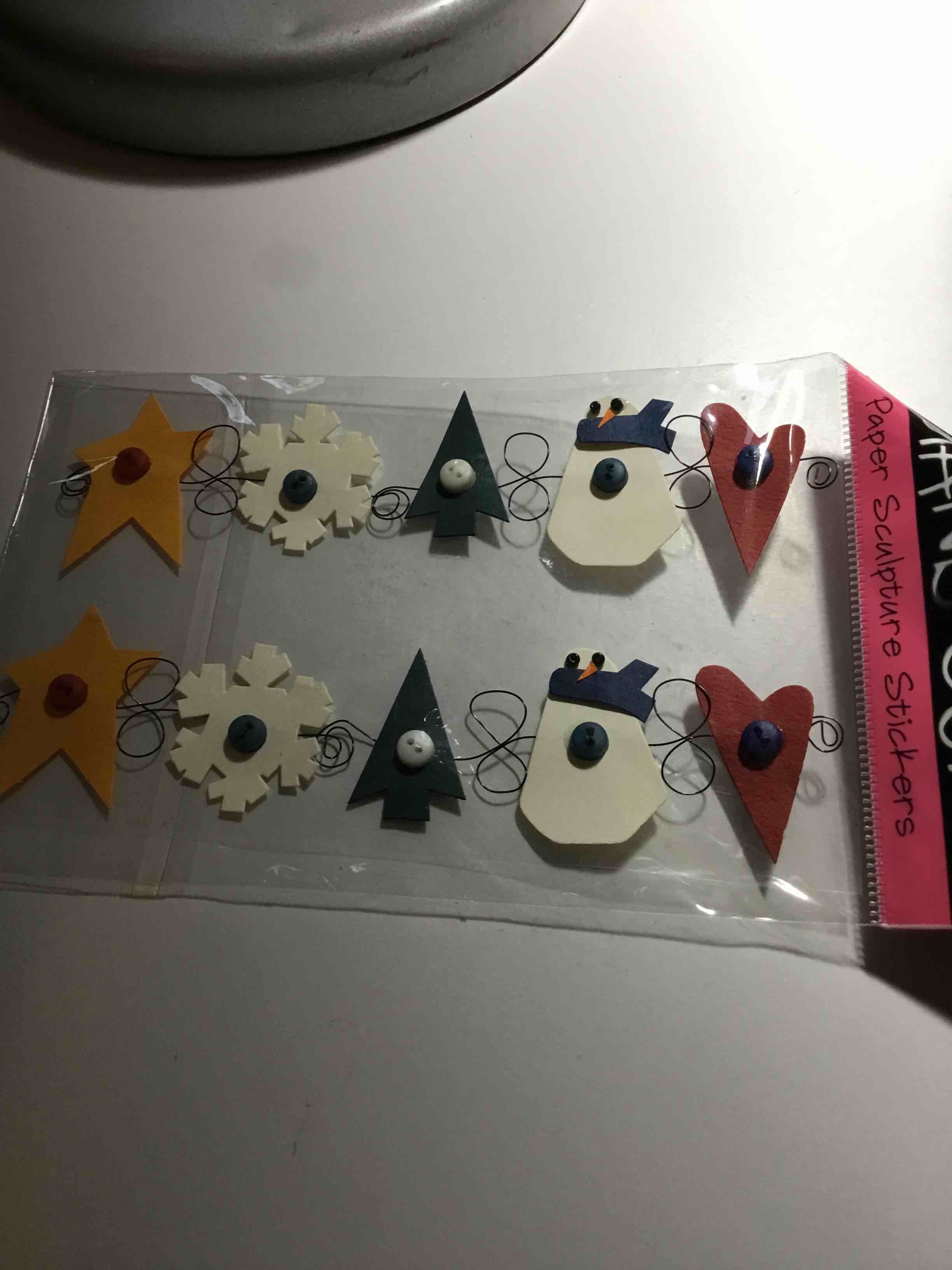 Christmas Scrapbook Borders Provo Craft Stand Outs Holiday Cards Snowman Tree