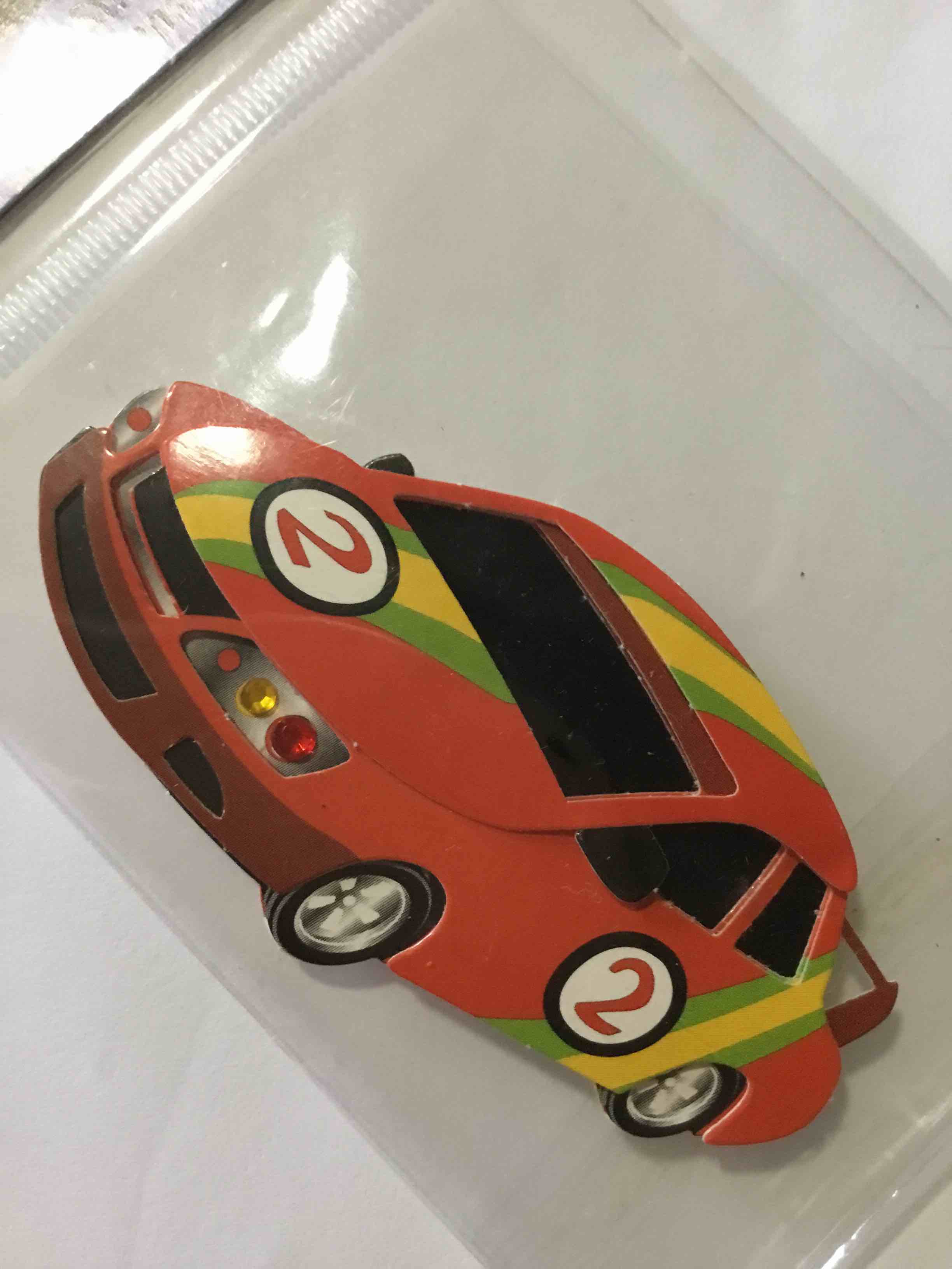 3-d Die Cuts Scrapbook Craft Sticker Race Car
