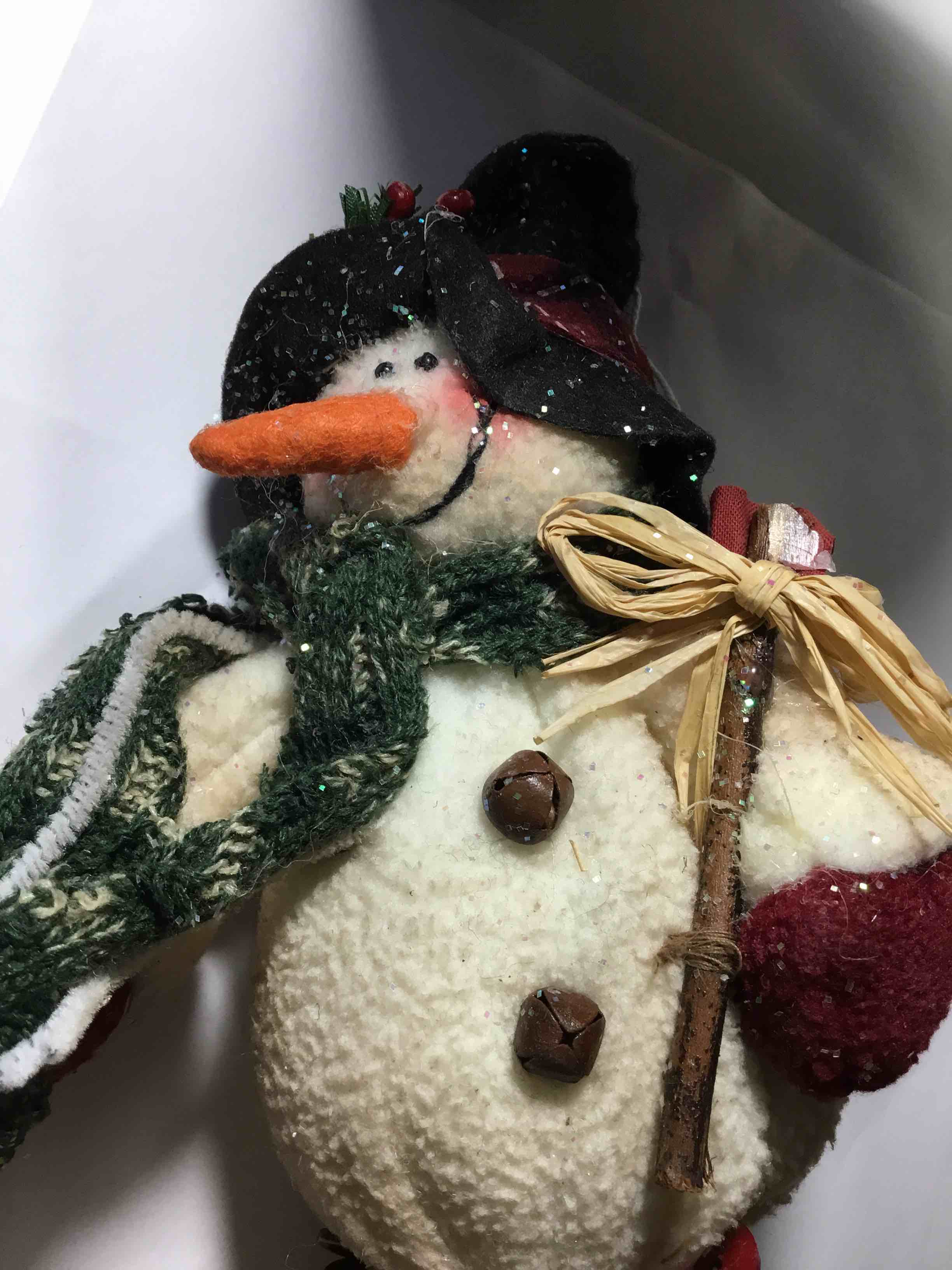 Plush snowman Christmas figure