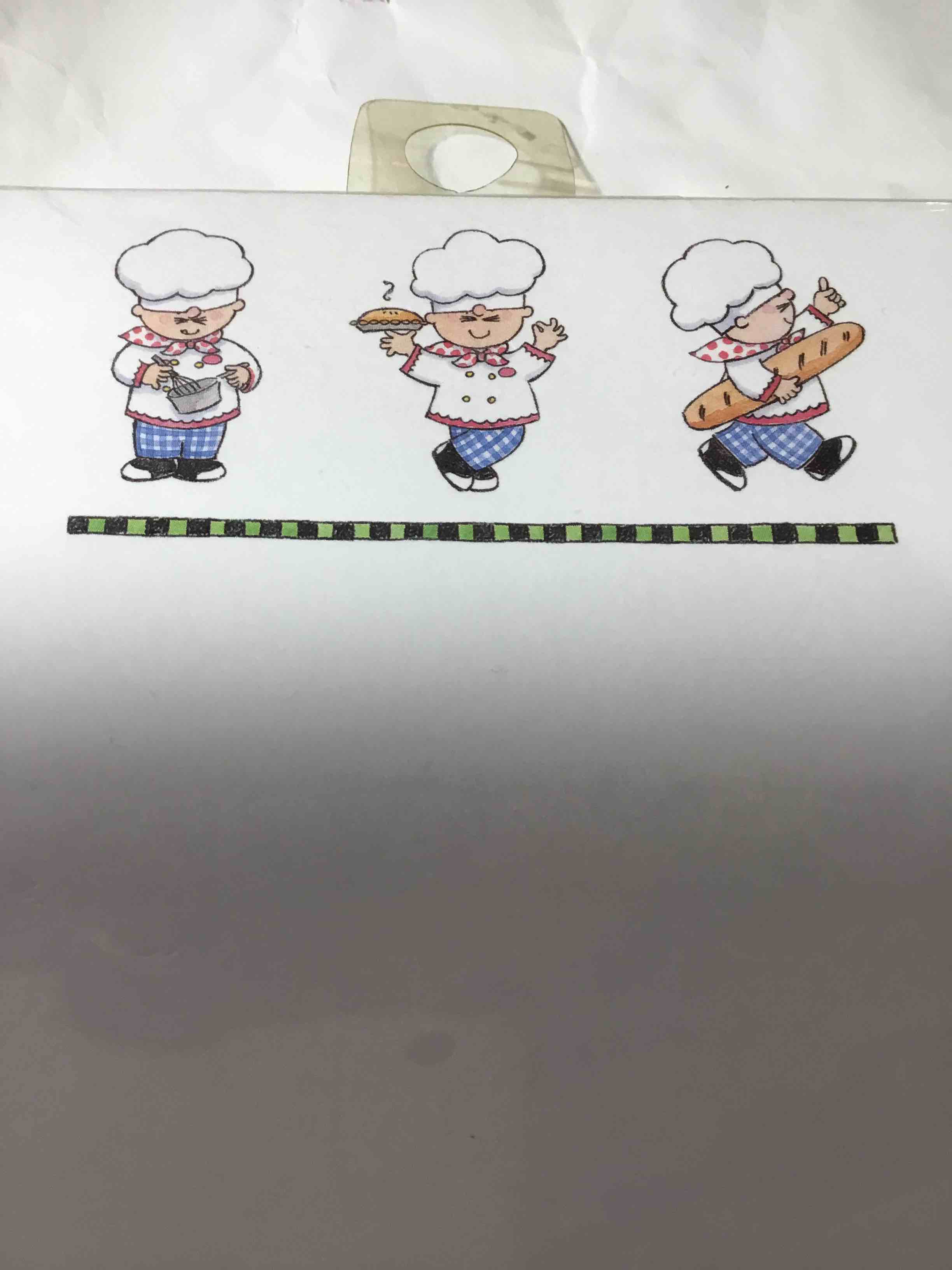 Chef-themed paper memo pads or notepads, featuring illustrations of chefs.