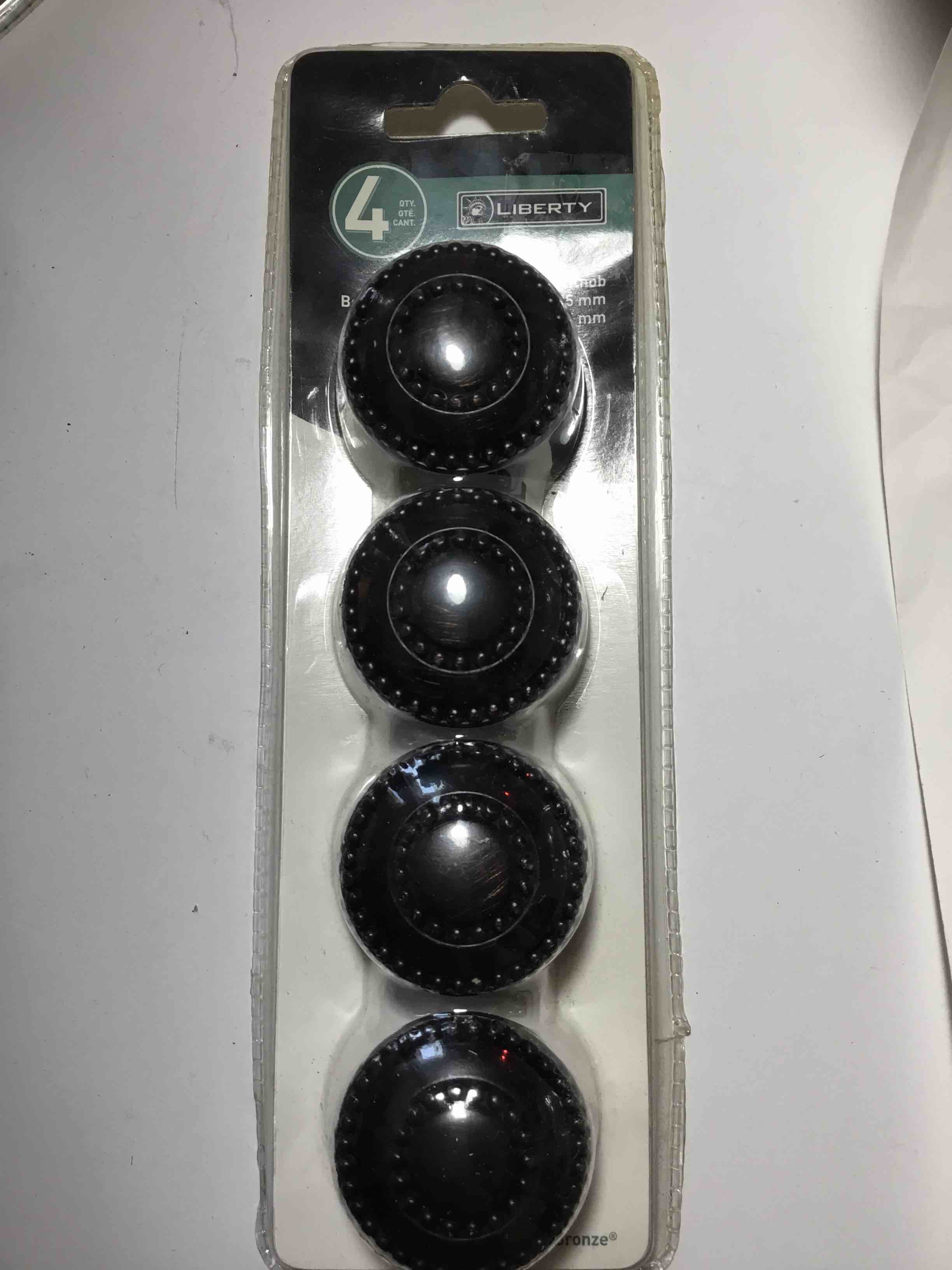 Liberty 1-3/8" double beaded cabinet drawer knobs in a Venetian Bronze finish. 