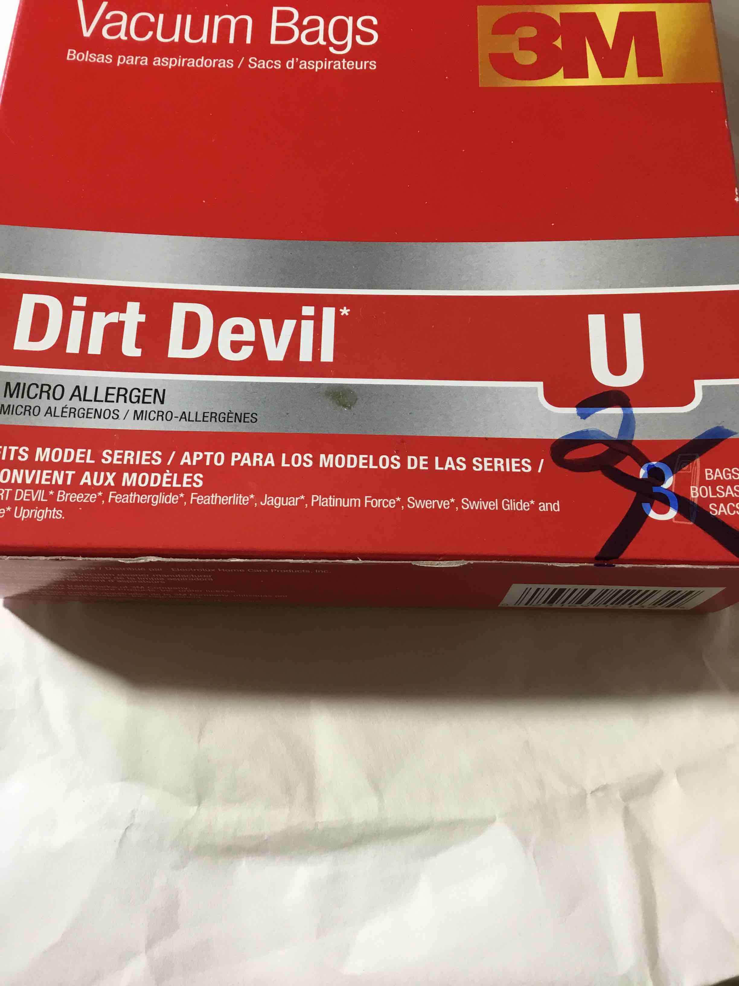 Condition photo showing Good Condition for Dirt devil model you vacuum bags. Filtrete 3M brand.