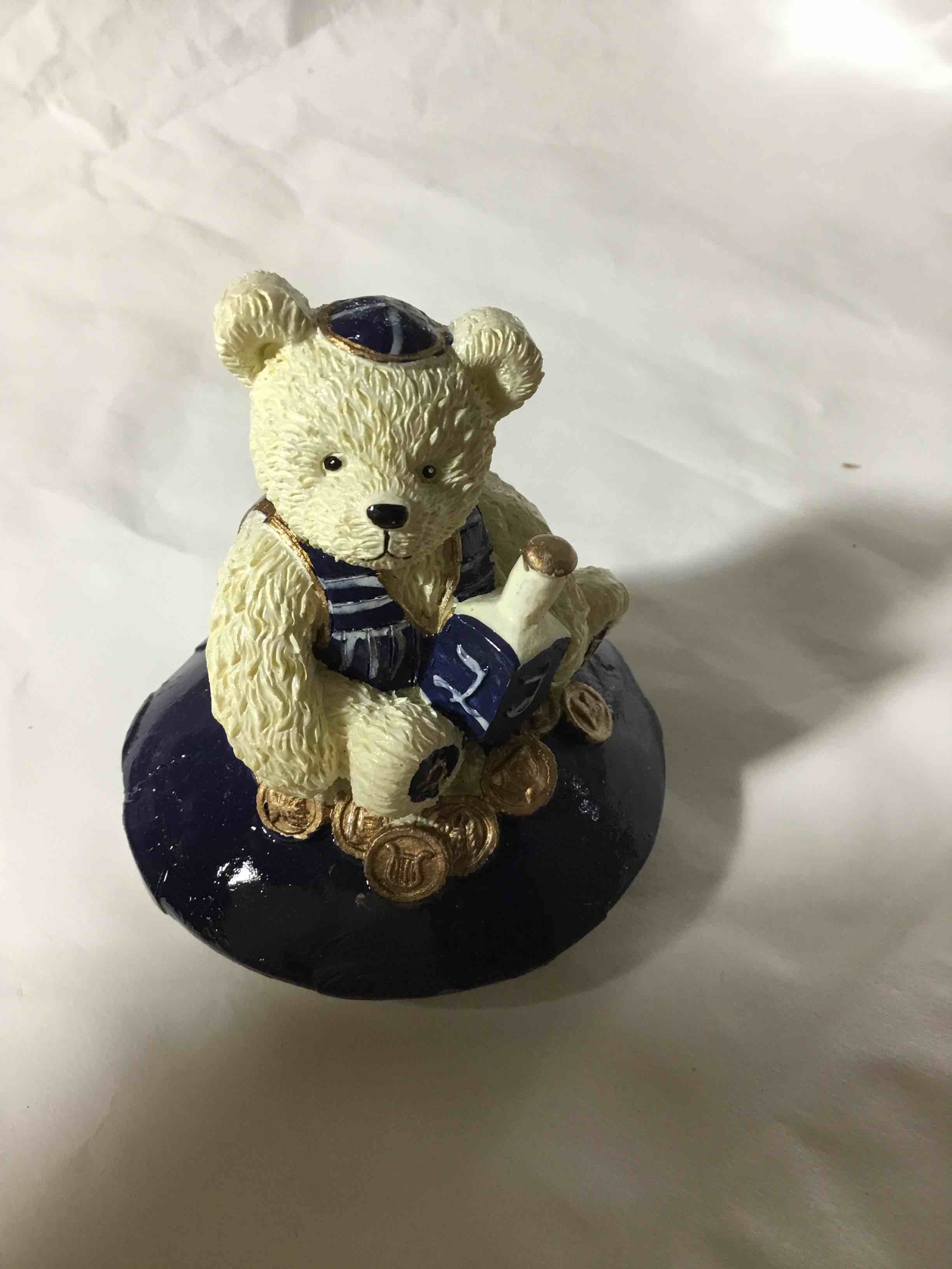Hanukkah Bear Topper for Jar Candle