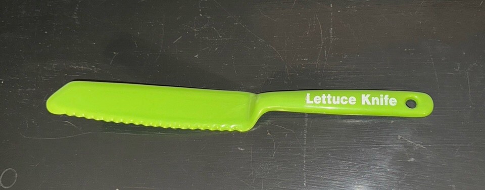 Rowoco Lettuce Knife 12" Green Melamine Serrated Kitchen Tool Utensil