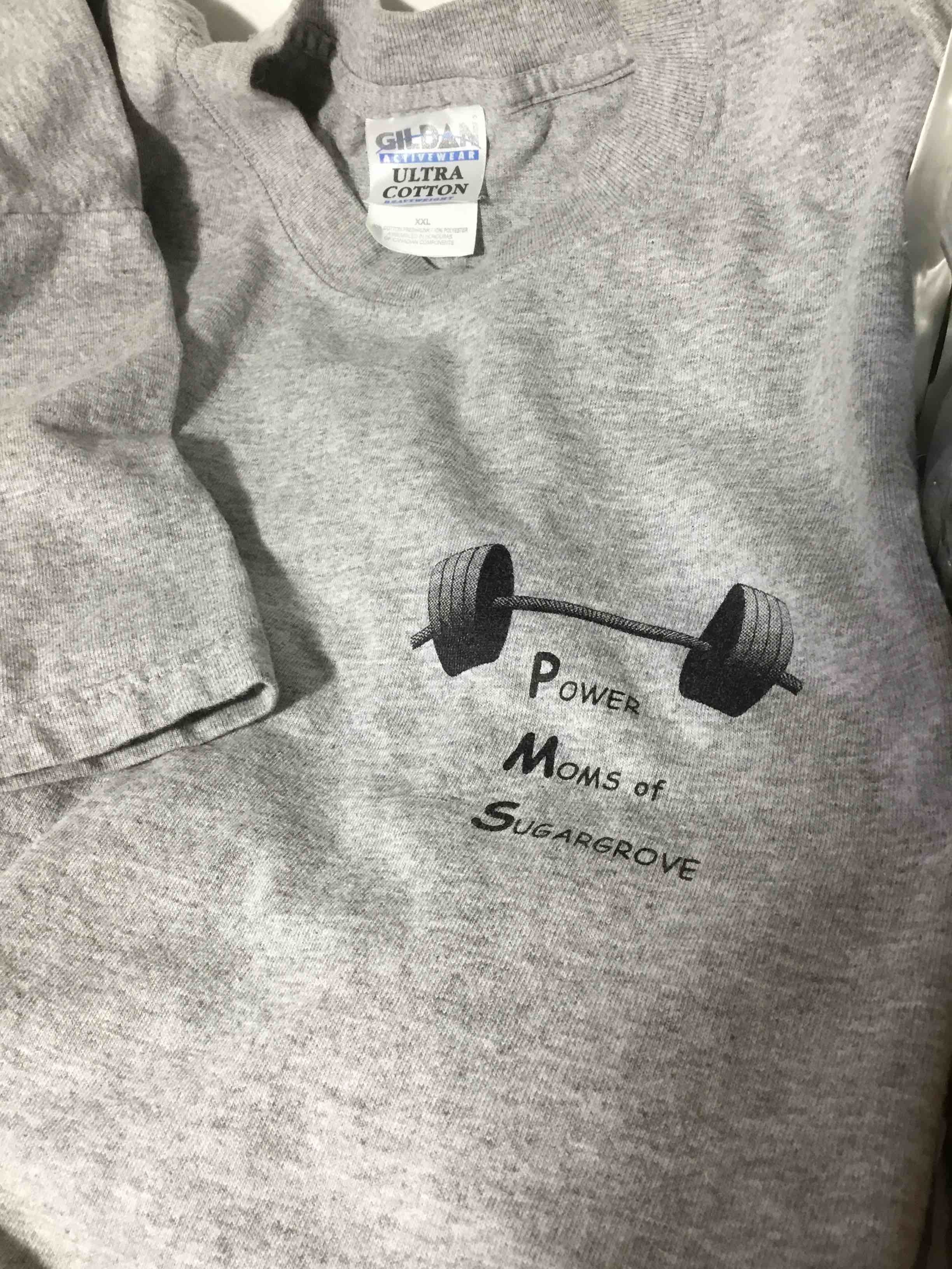  XXL Gilman Ultra Cotton t-shirt with a "Power Moms of Sugargrove" graphic