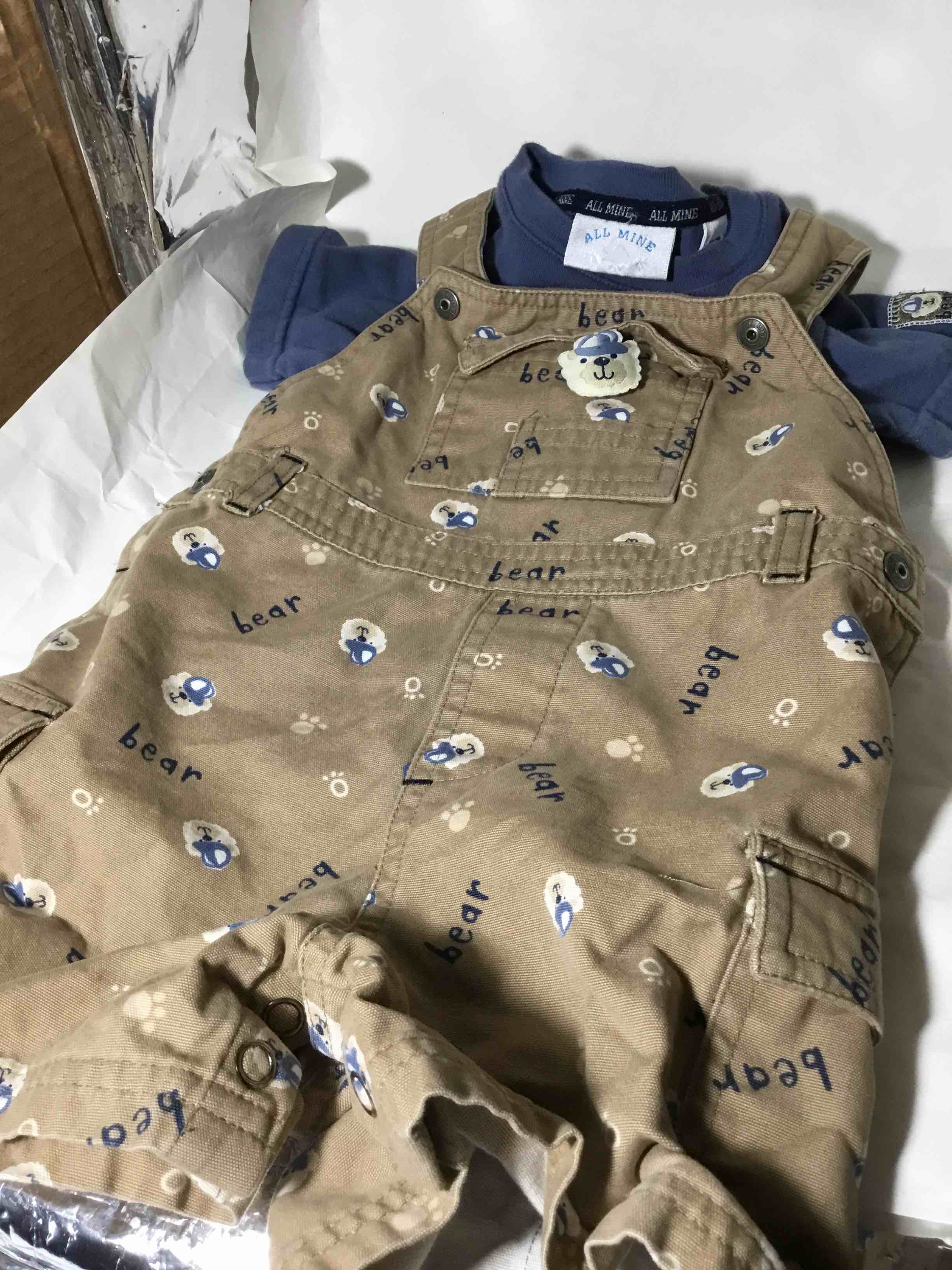 18 month All Mine, bibs and shirt 