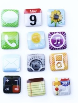 AppMagnets phone icon-themed refrigerator magnets