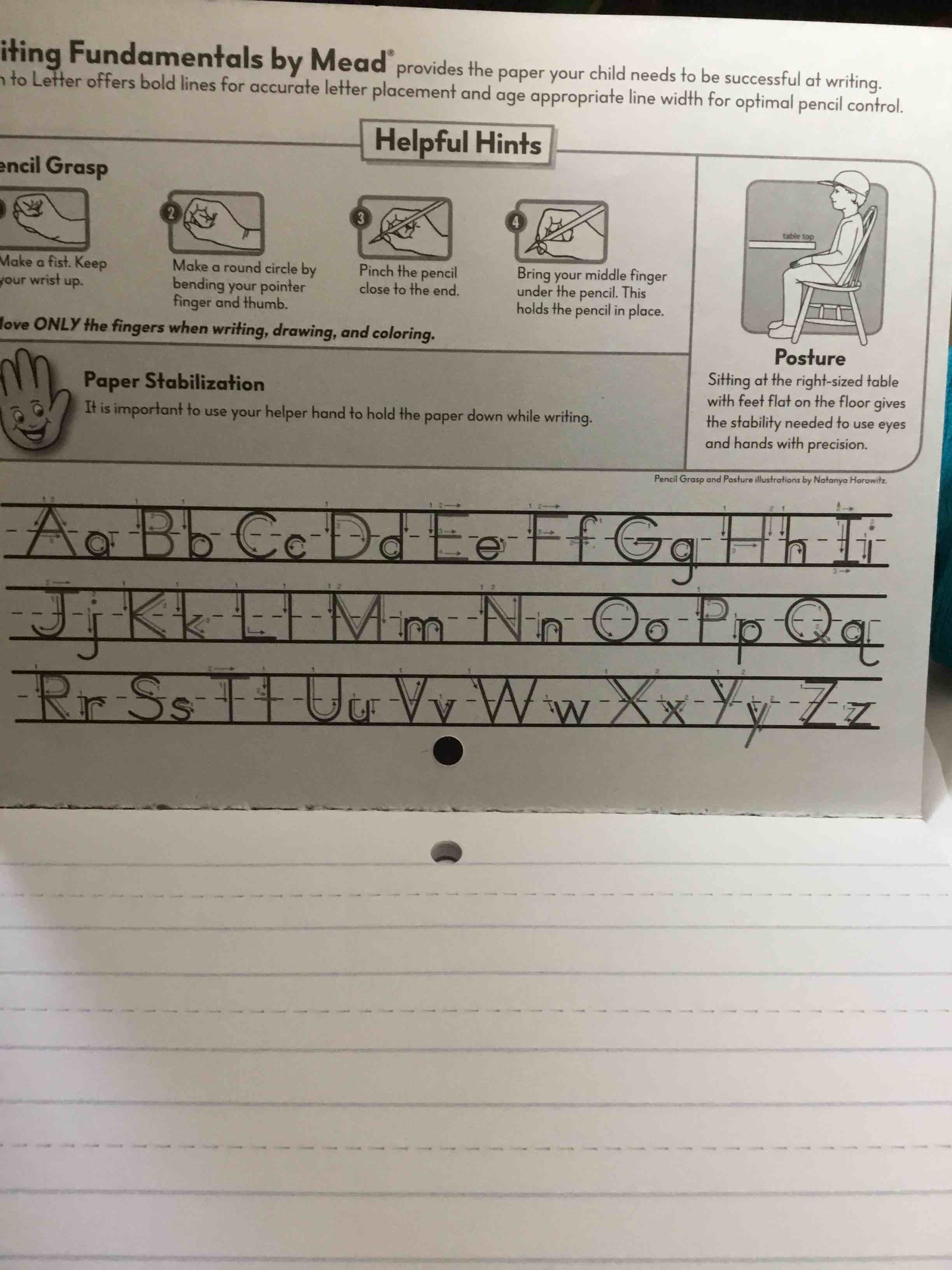 Condition photo showing New/Like New for Mead Early Learning Learn to Letter Primary Writing Tablet