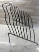 Condition photo showing New/Like New for Black metal wire vertical file organizer, also used as a vinyl record holder