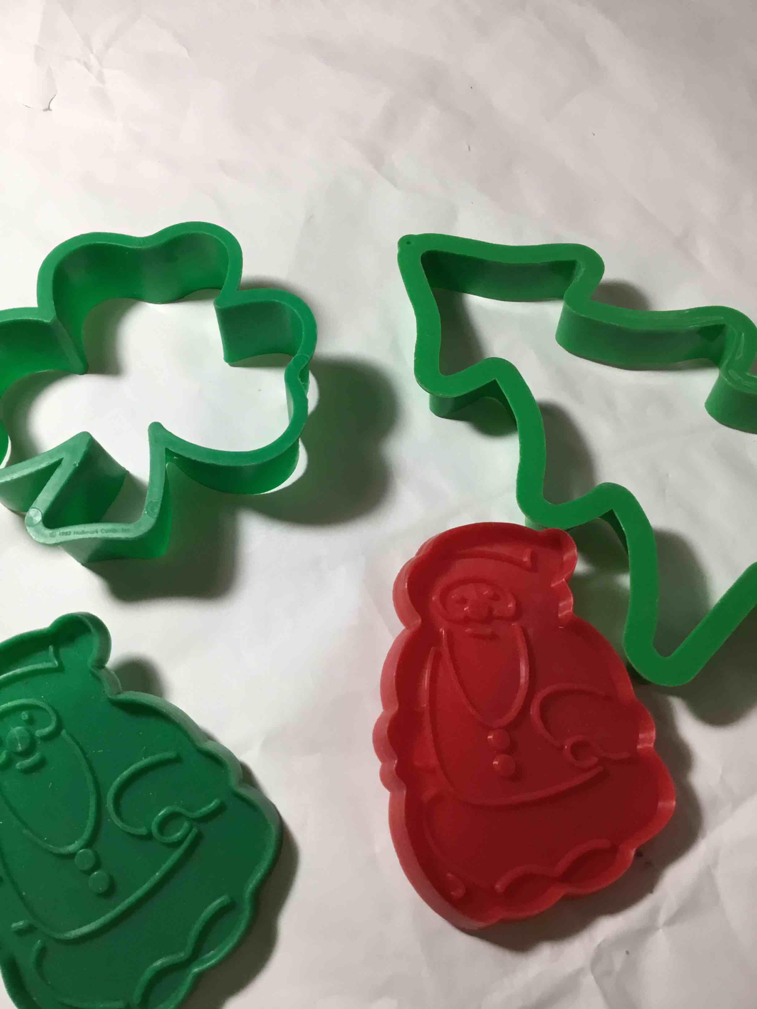 Set of plastic cookie cutters
