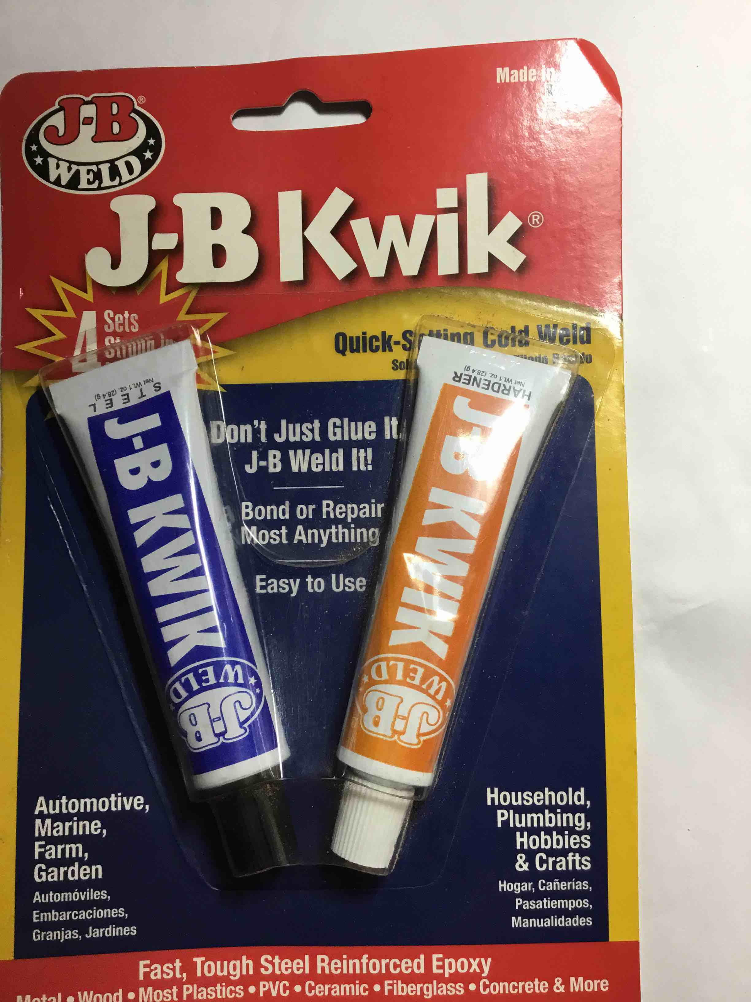 J-B Weld 8276 KwikWeld Quick Setting Steel Reinforced Epoxy