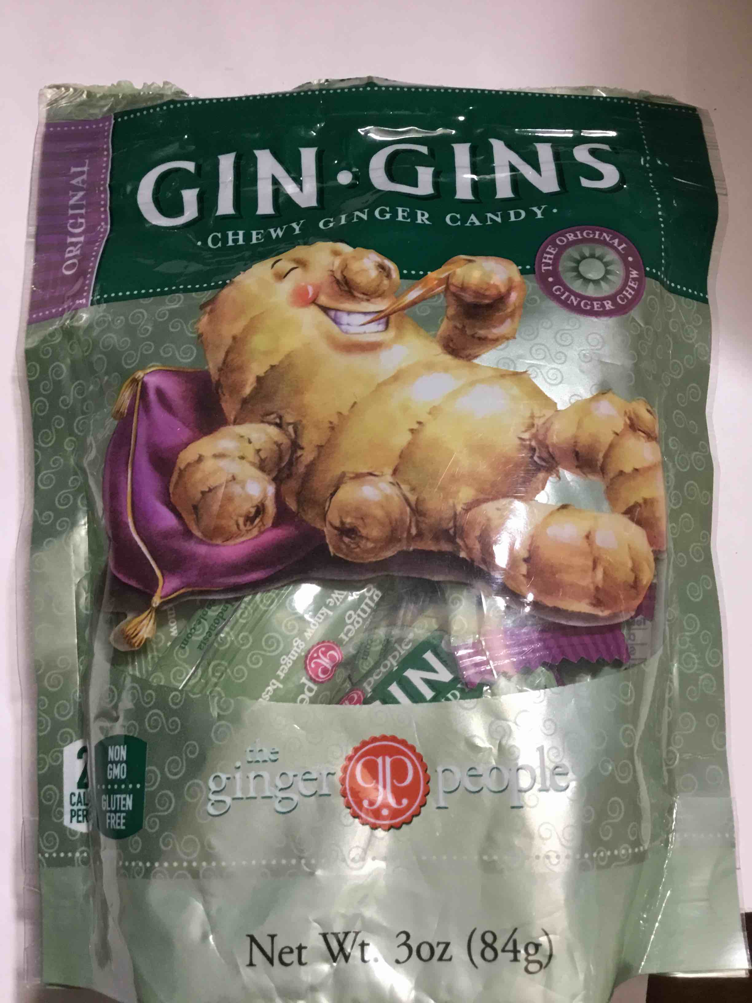GIN GINS Original Ginger Chews – Natural Fresh Ginger Candy by The Ginger People – Individually Wrapped Healthy Candy – Original Flavor 