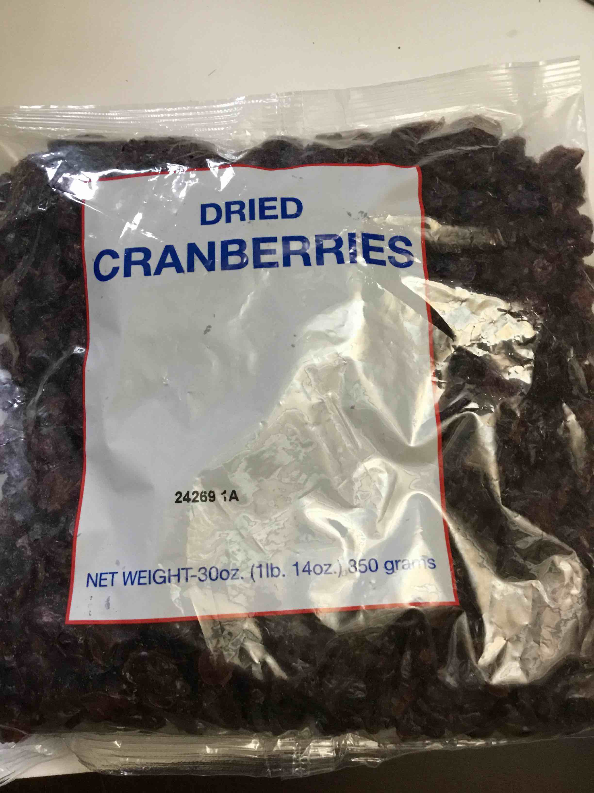 Dried (Sweetened) Cranberries 30oz (1lb-14oz) 