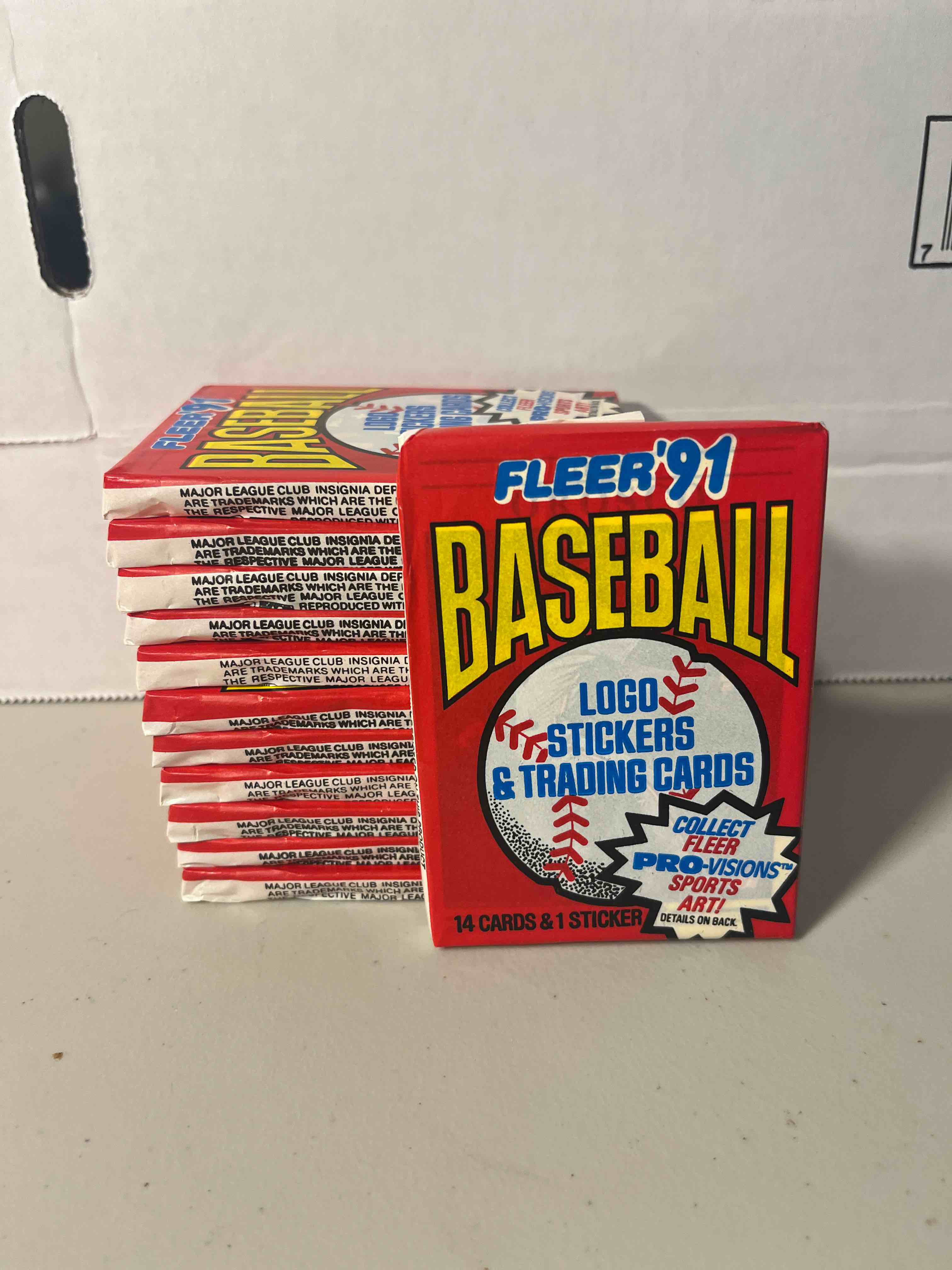Sealed packs of 1991 Fleer Baseball cards- Look for Special Inserted ProVisions Art Cards!