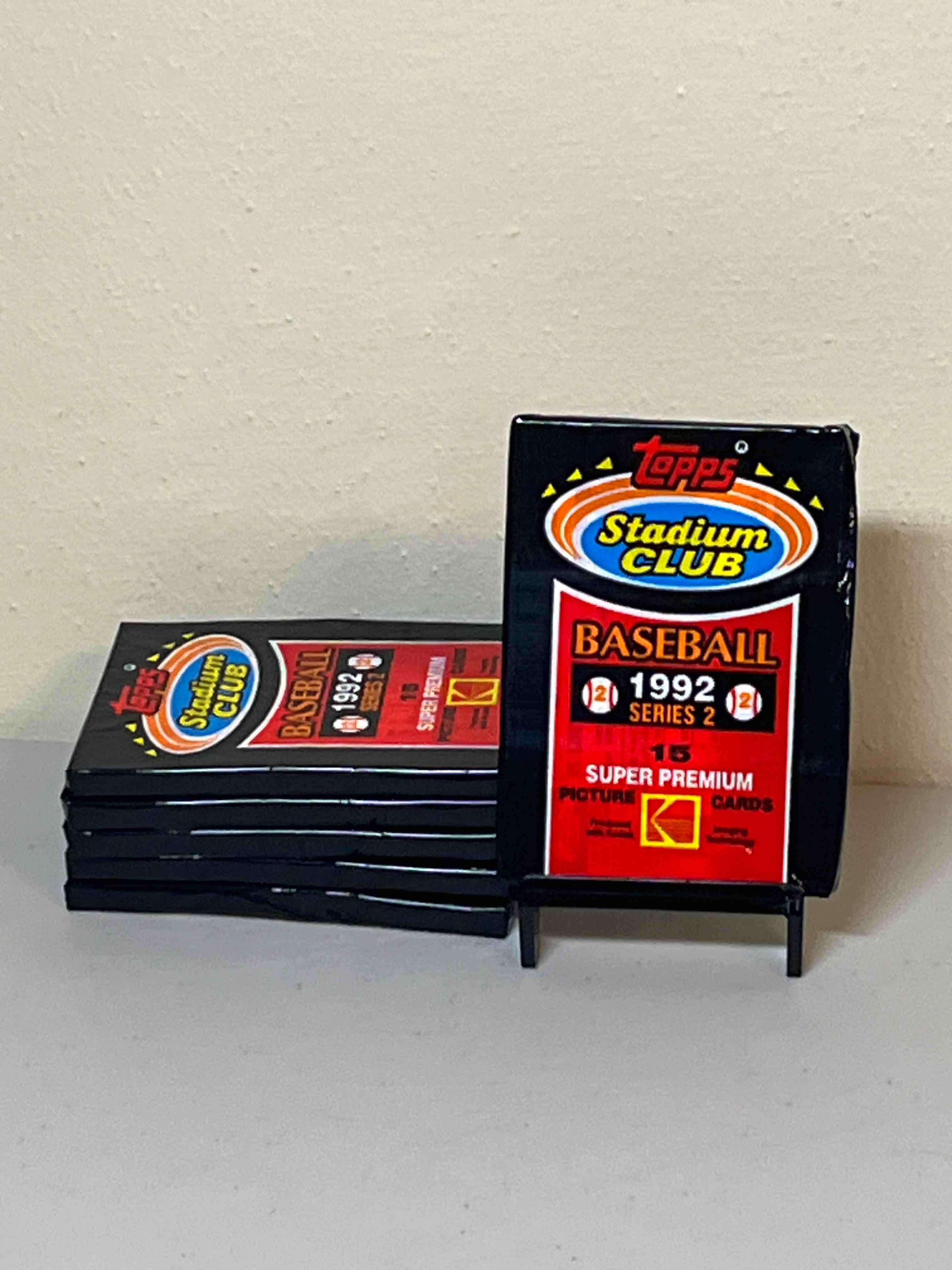 (6) Sealed 1992 Topps Stadium Club Series 2 Baseball Cards- Sealed Packs! Chance to pull your favorite MLB players! Look for the Members Choice Gold Foil of Baseball’s Biggest Stars!