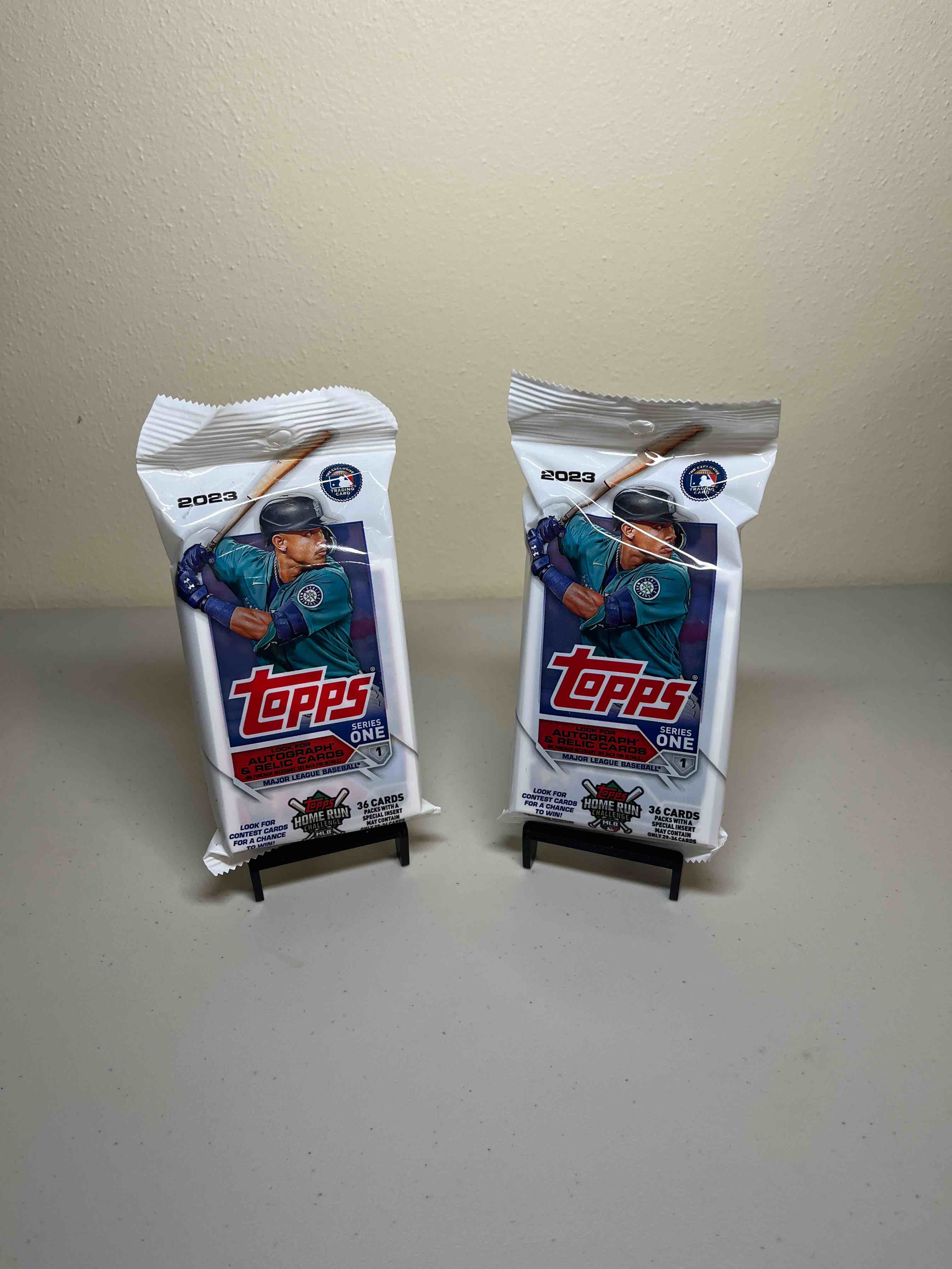 (2) Sealed 2023 Topps Series One Baseball Card Cello Packs- Sealed Packs! 72 Total Cards! Look for Autograph and Relic Cards!