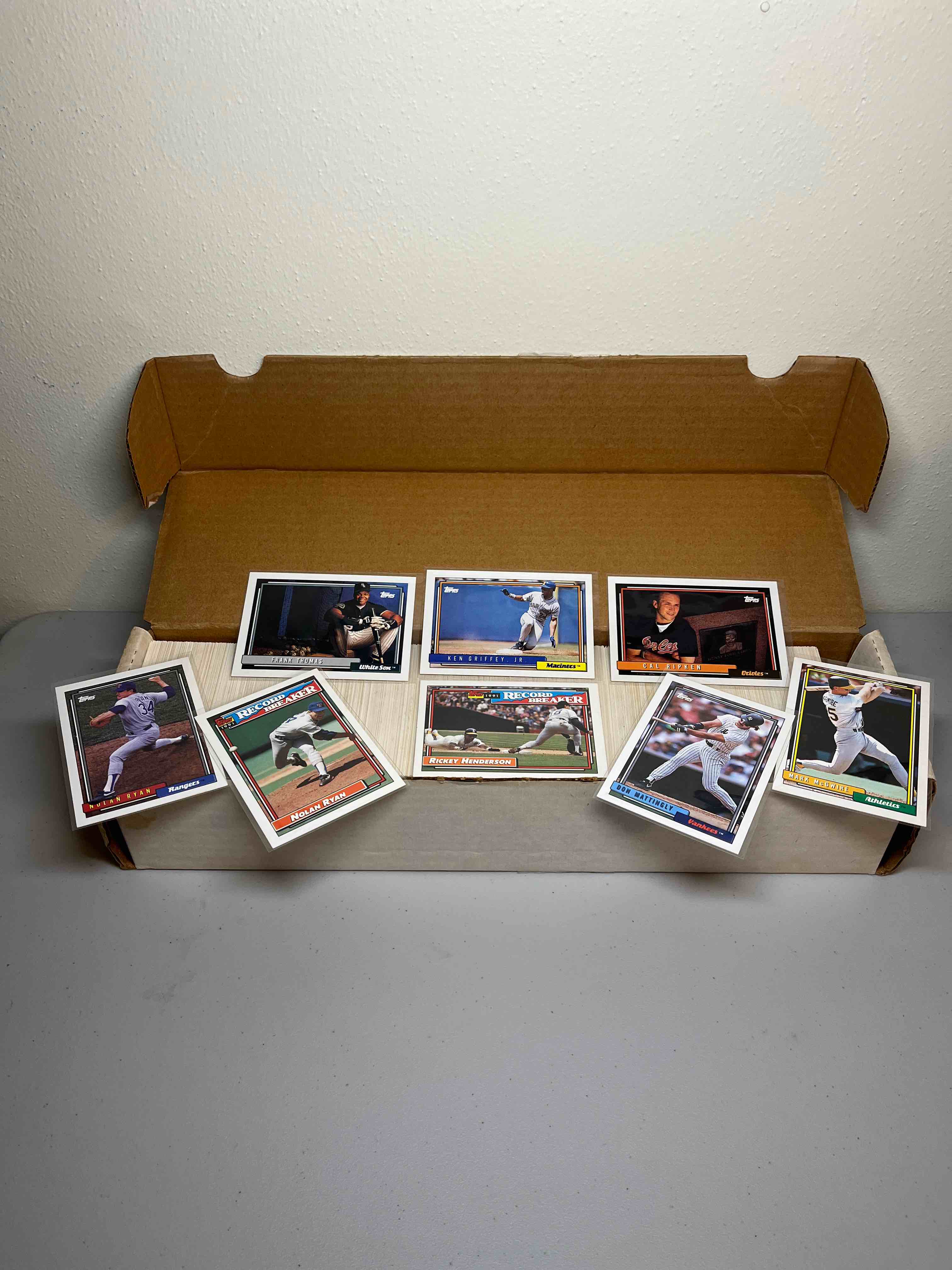 1992 Topps Baseball Card Set- Includes Ken Griffey Jr., Nolan Ryan, Mark McGwire, Cal Ripken, and More! Cards in Excellent Condition!