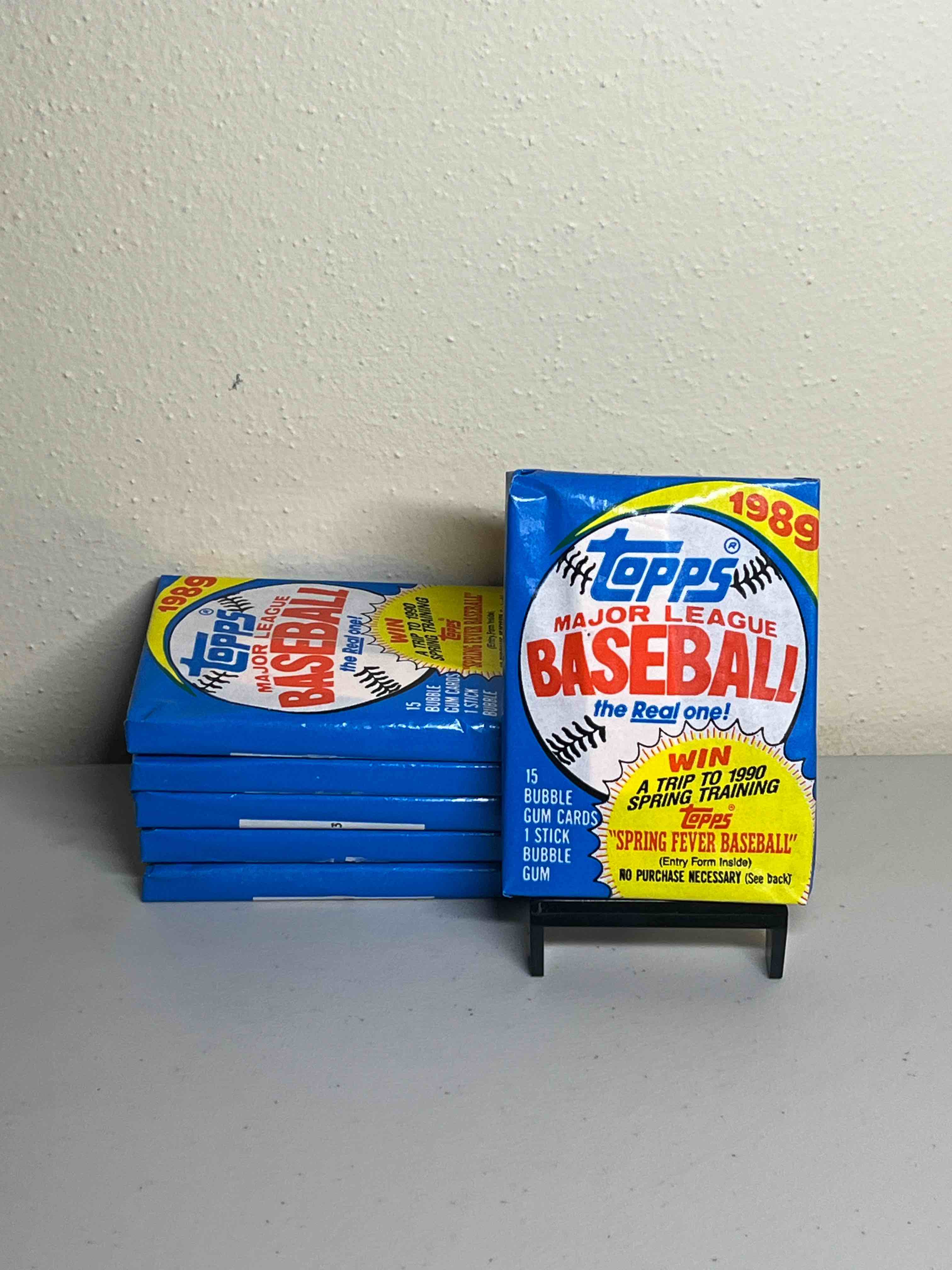 (6) Sealed 1989 Topps Baseball Cards- Sealed Packs! Look for Stars and HOFs! 
