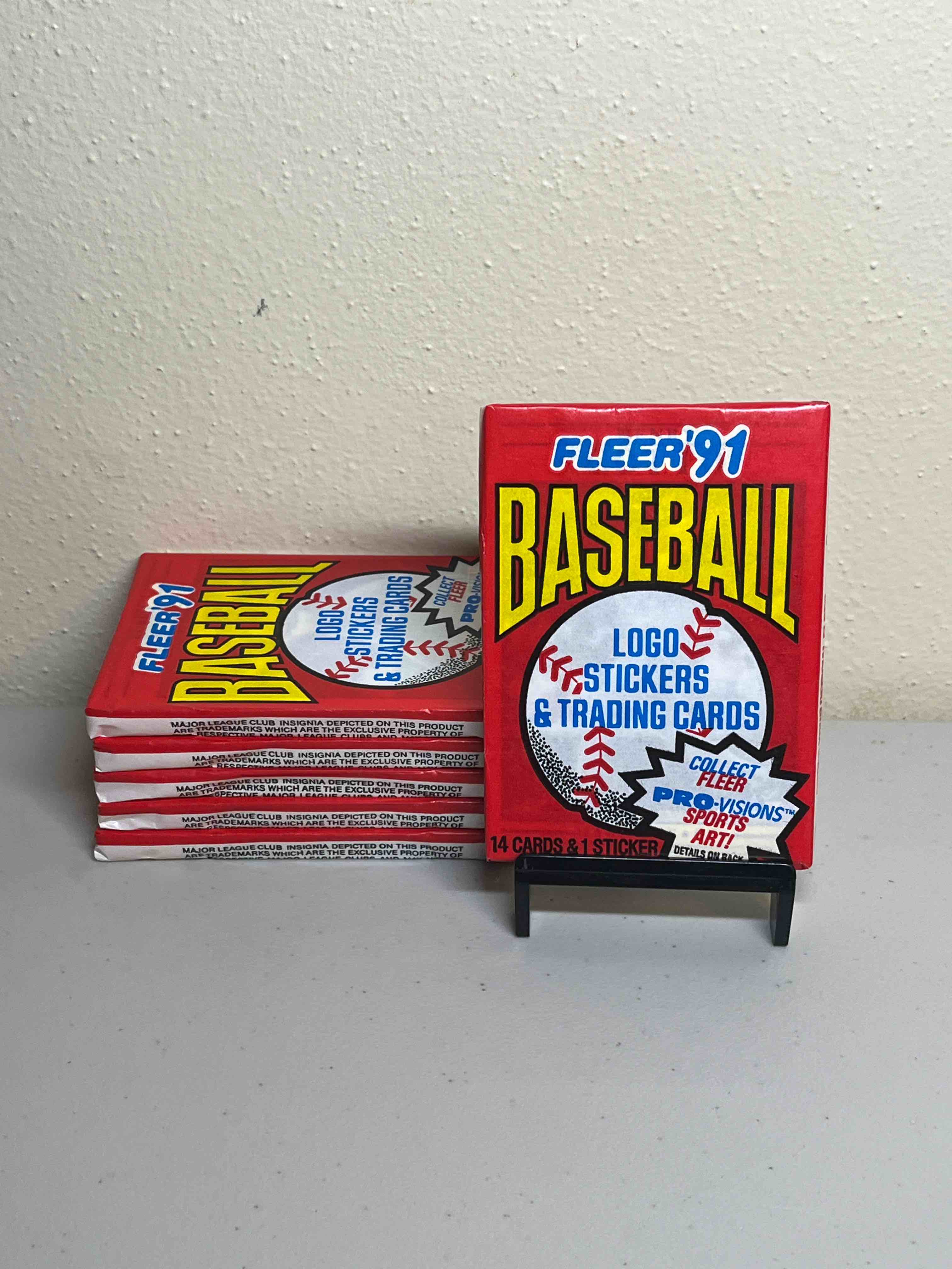 (6) Sealed 1991 Fleer Baseball Cards- Sealed Packs! Find all your favorite players! Look for Fleer Pro-Visions Randomly Inserted!!