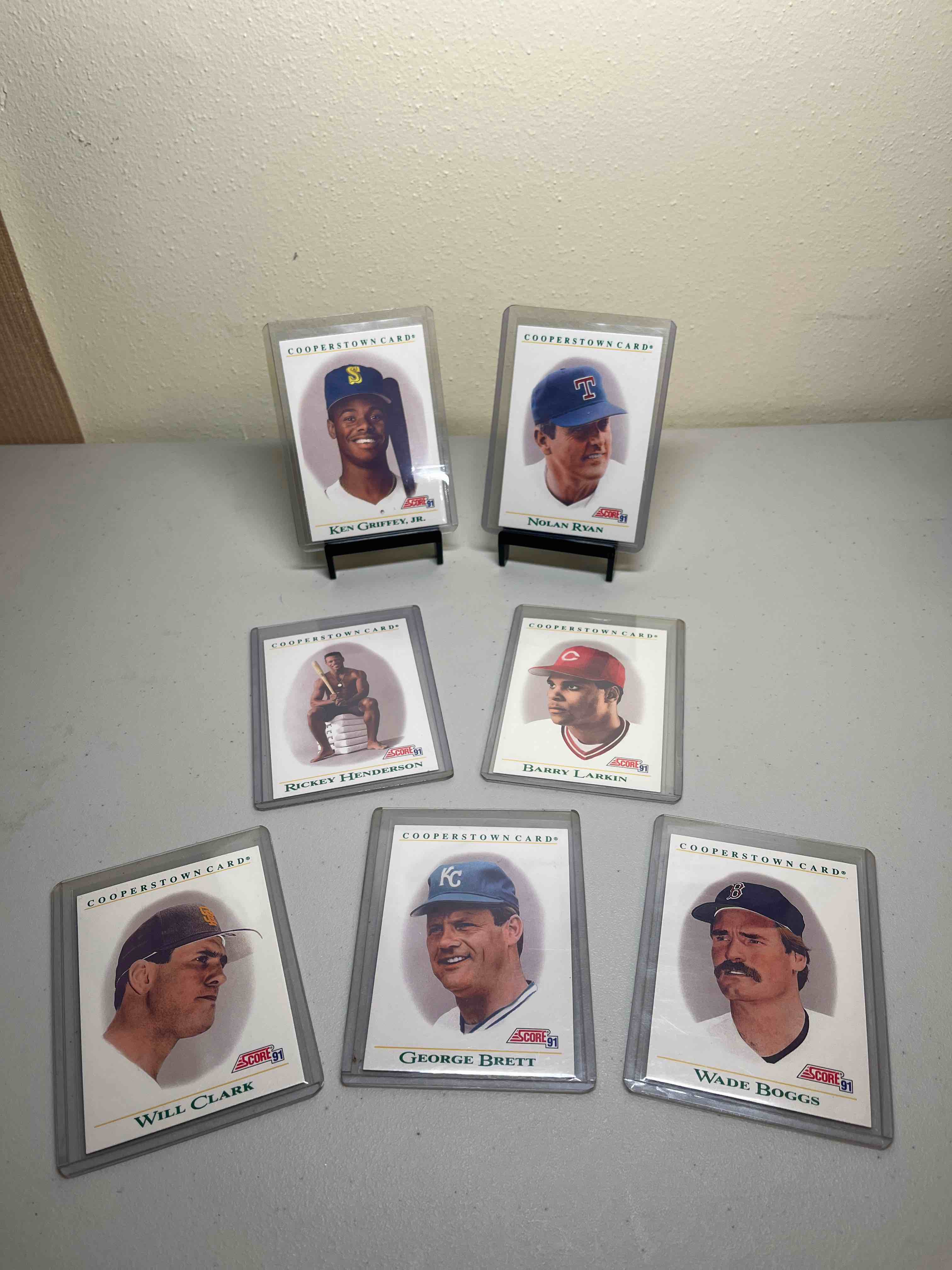 (7) Card 1991 Score Baseball Cooperstown Subset- Featuring Ken Griffey Jr. & Nolan Ryan! These cards are in NM condition!