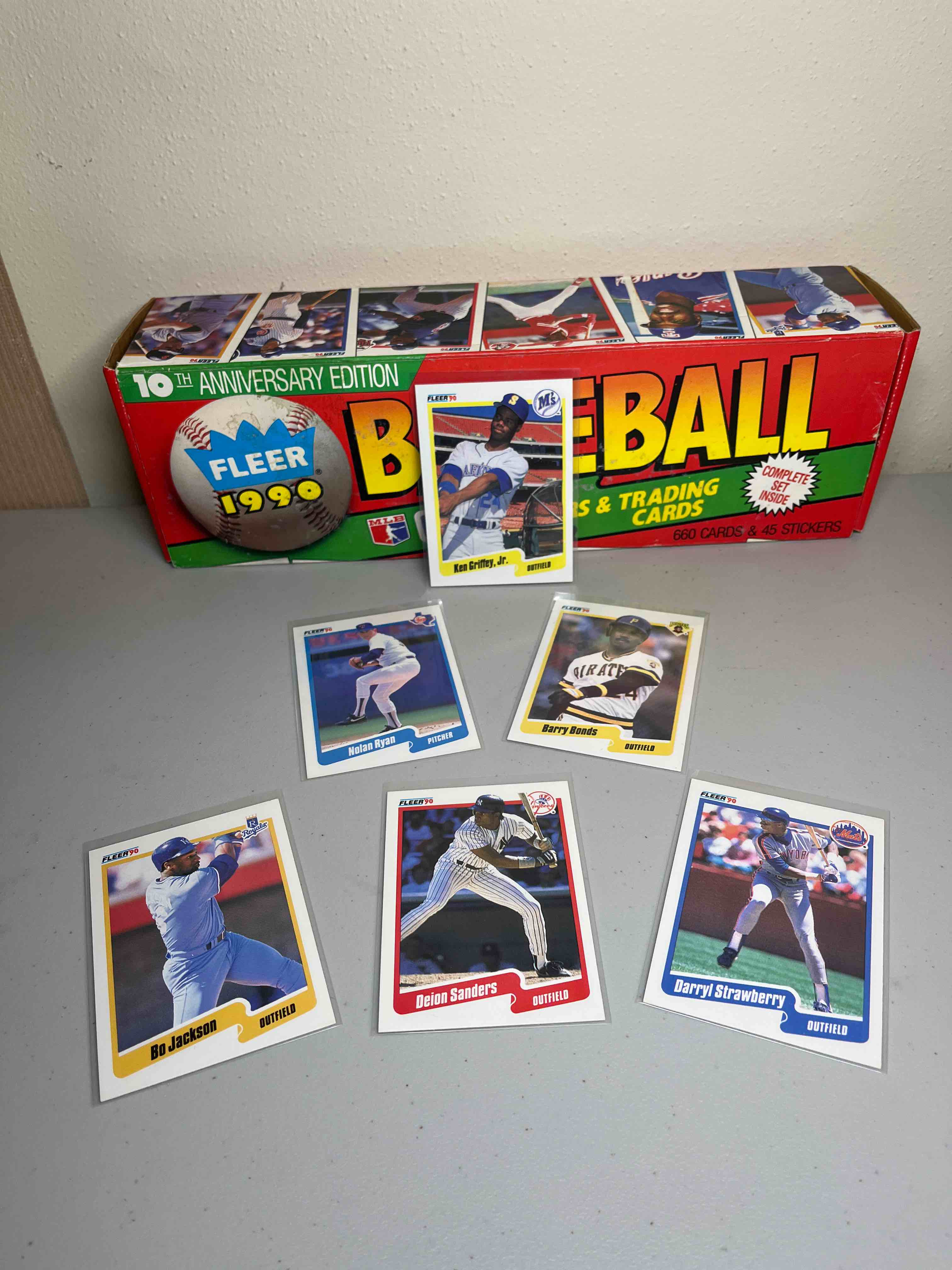 1990 Fleer Baseball Card Set- 10th Anniversary Edition- Features Ken Griffey Jr., Nolan Ryan, and Barry Bonds!!