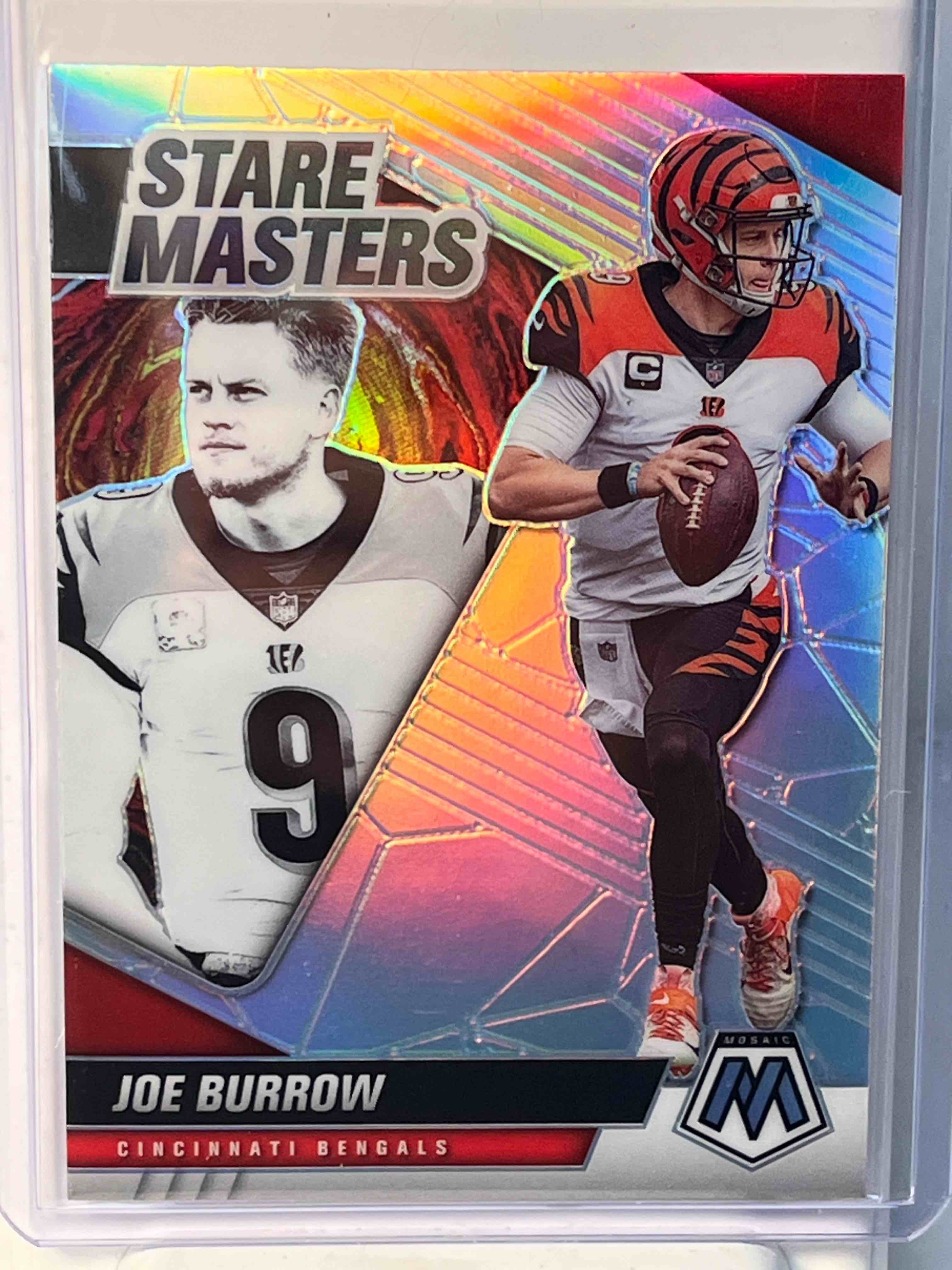 2021 Panini Mosaic Football Joe Burrow Stare Masters #SM4- NFL Cincinnati Bengals- Toploaded. EX/NM Condition!!