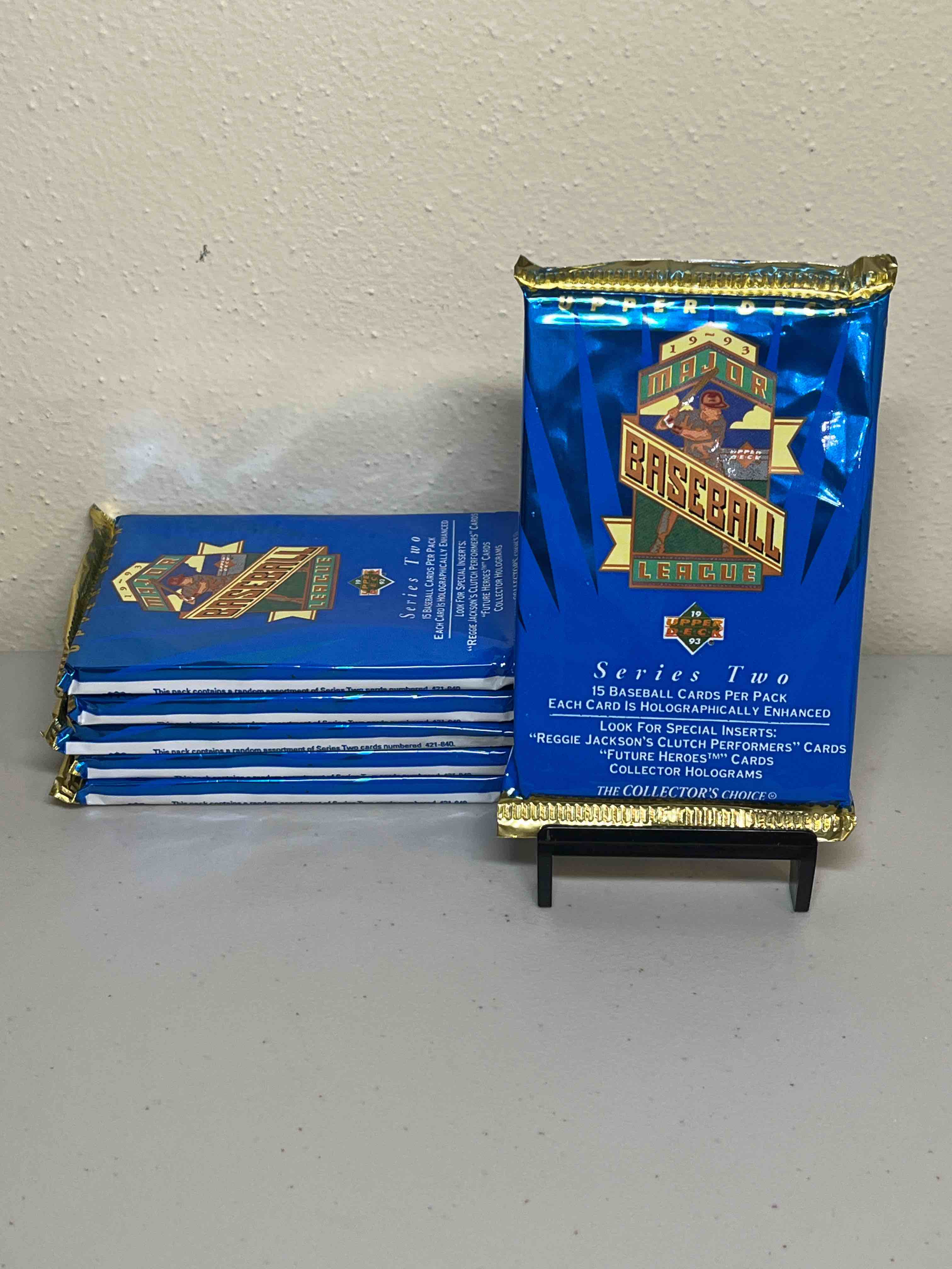 (6) Sealed 1993 Upper Deck Baseball Cards- Series 2 Sealed Packs! Look for Derek Jeter Star Rookie Cards! 