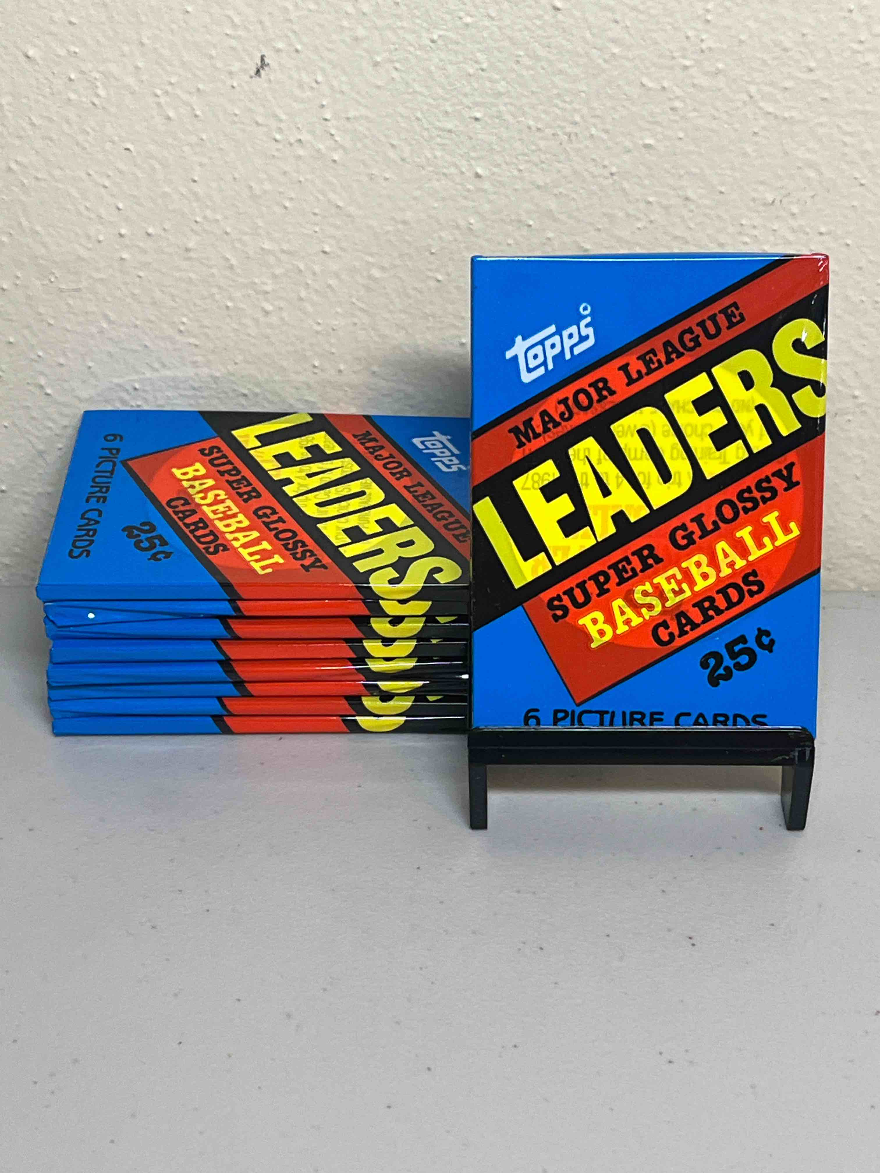 (9) Sealed 1986 Topps Major League Leaders Baseball Cards- Sealed Packs! Rare 1980’s packs in excellent condition! Look for your favorite stars and HOFs!!