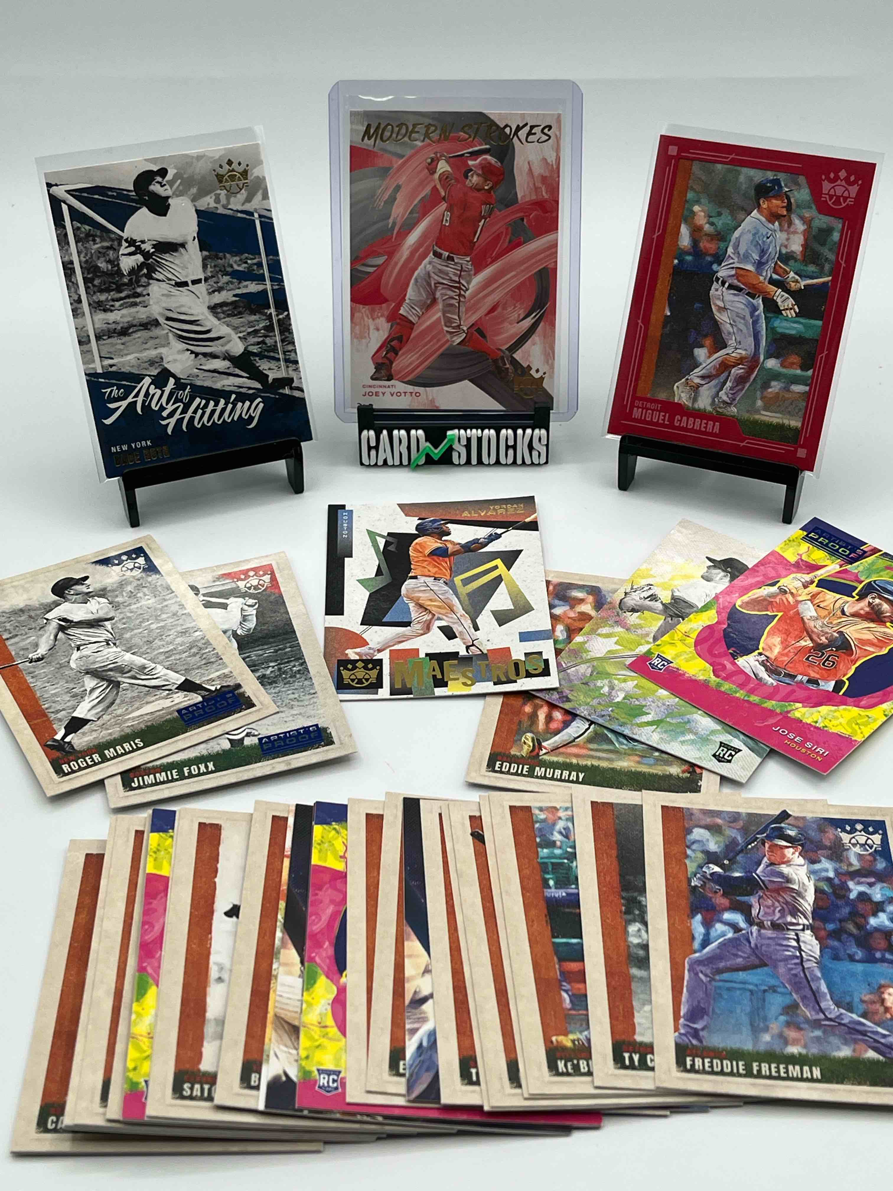 Large Lot of 2022 Panini Diamond Kings MLB Baseball Cards! Modern Strokes Insert Joey Votto! Red Frame & Artist Proof Parallels! Loaded with Stars & Rookies!