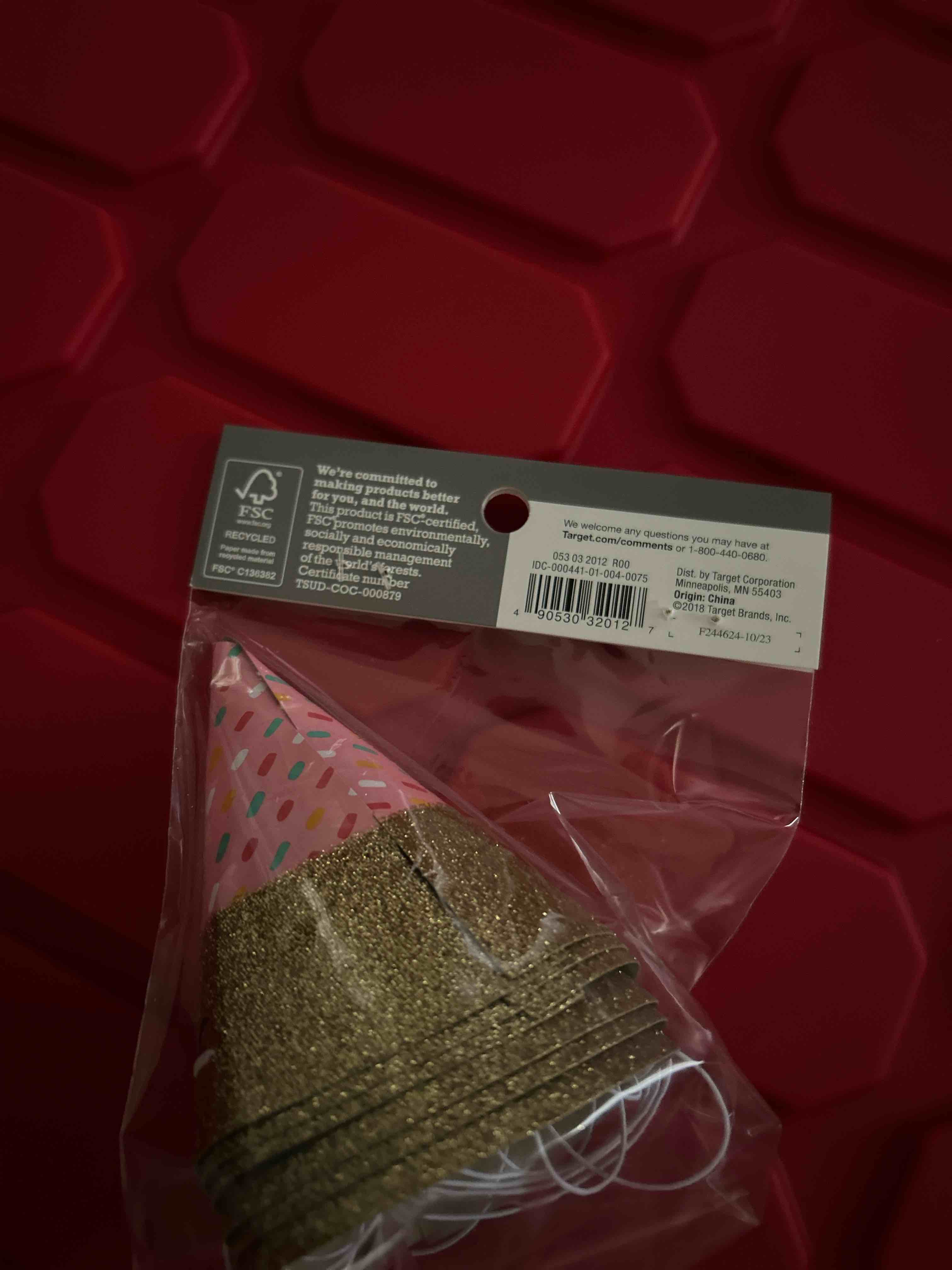 Condition photo showing item condition for mini party hats set of 6