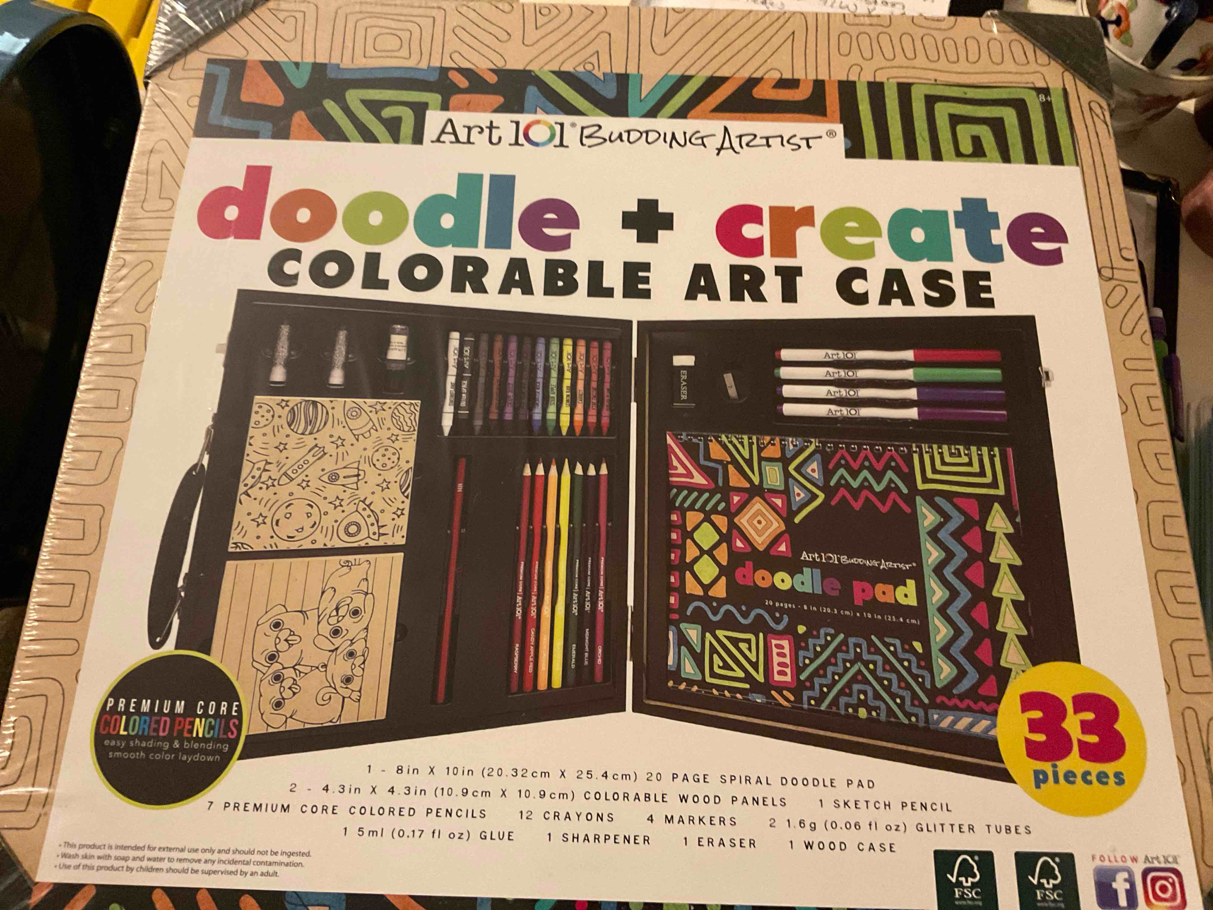 doodle + create Colorable Art Case