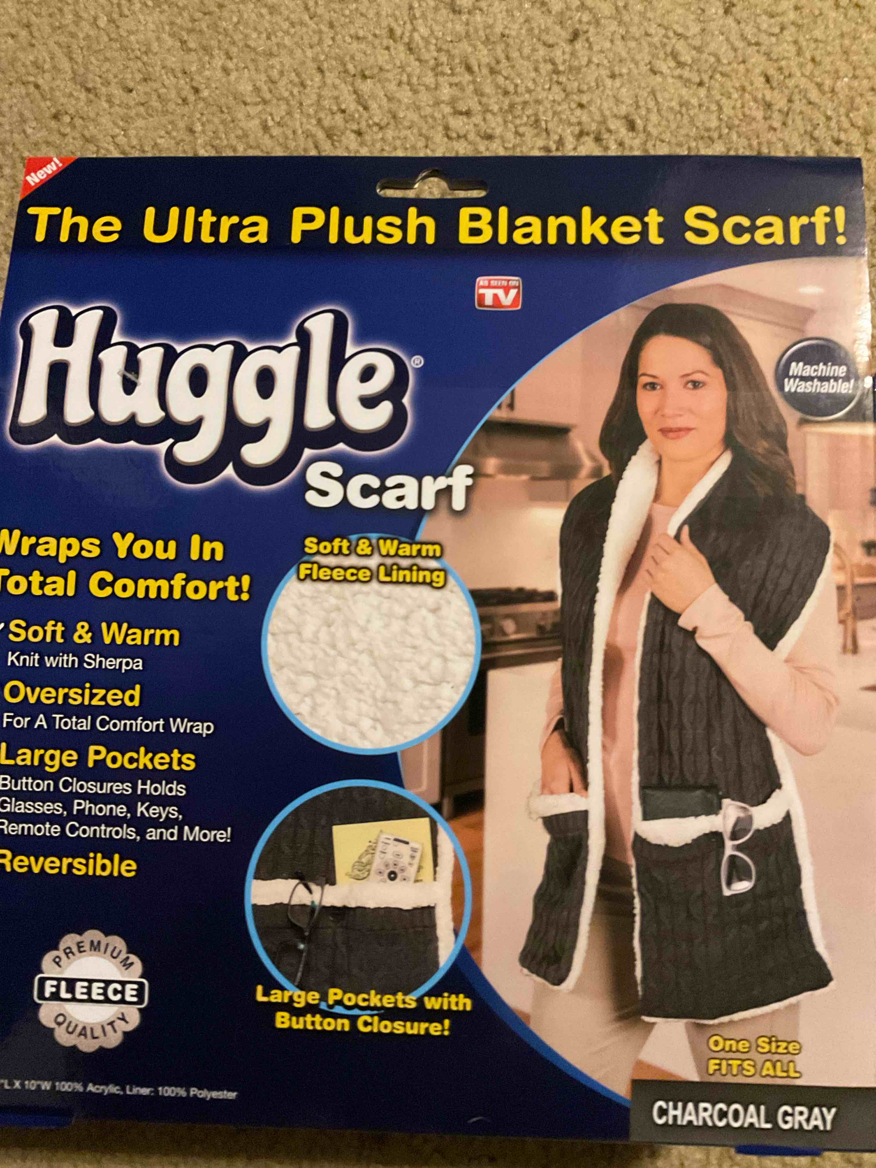 Huggle Scarf The Ultra Plush Blanket Scarf