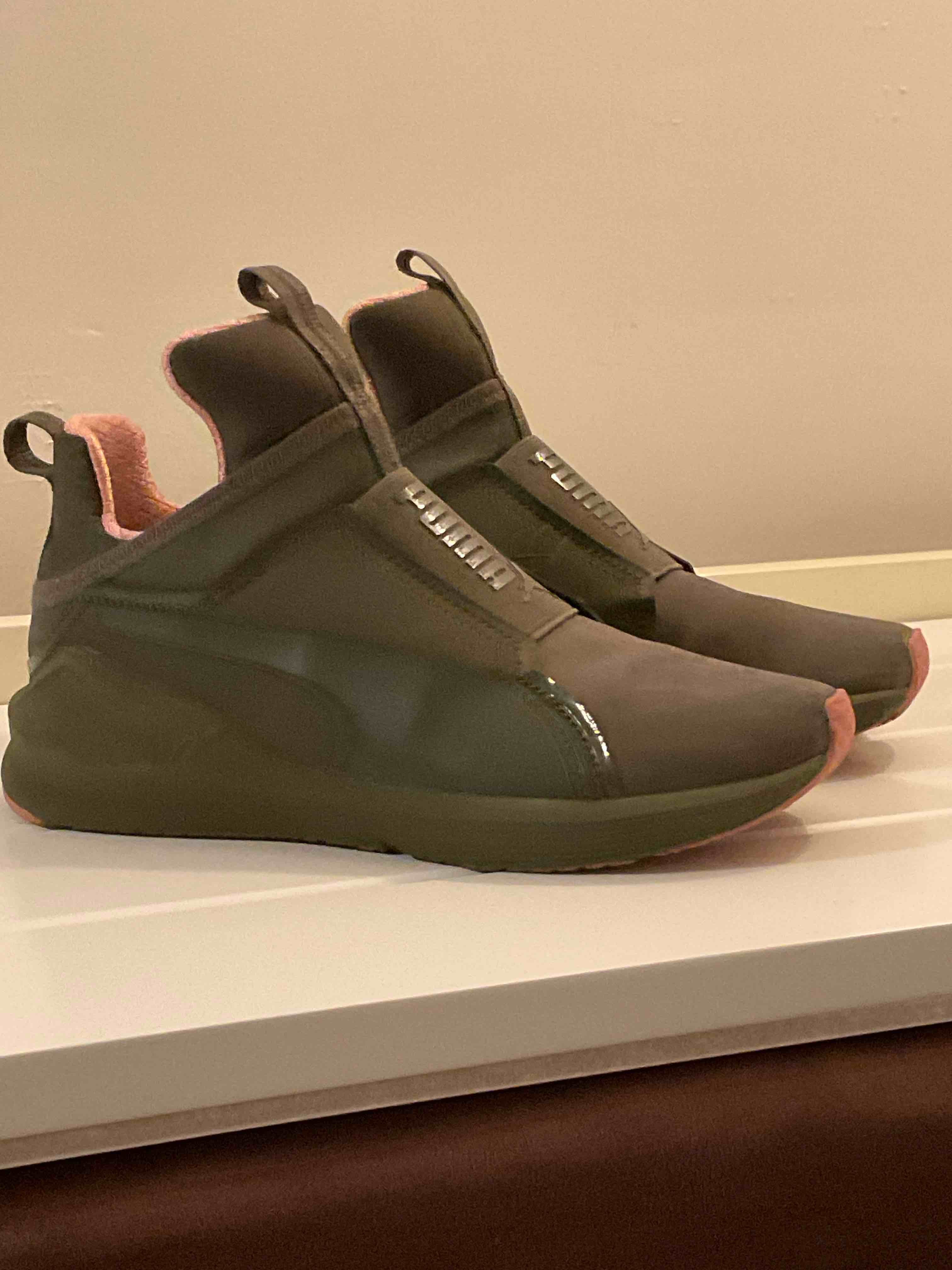 Puma Shoes Nubuck Naturals High Top Fierce Core Slip-On Comfort Sneakers