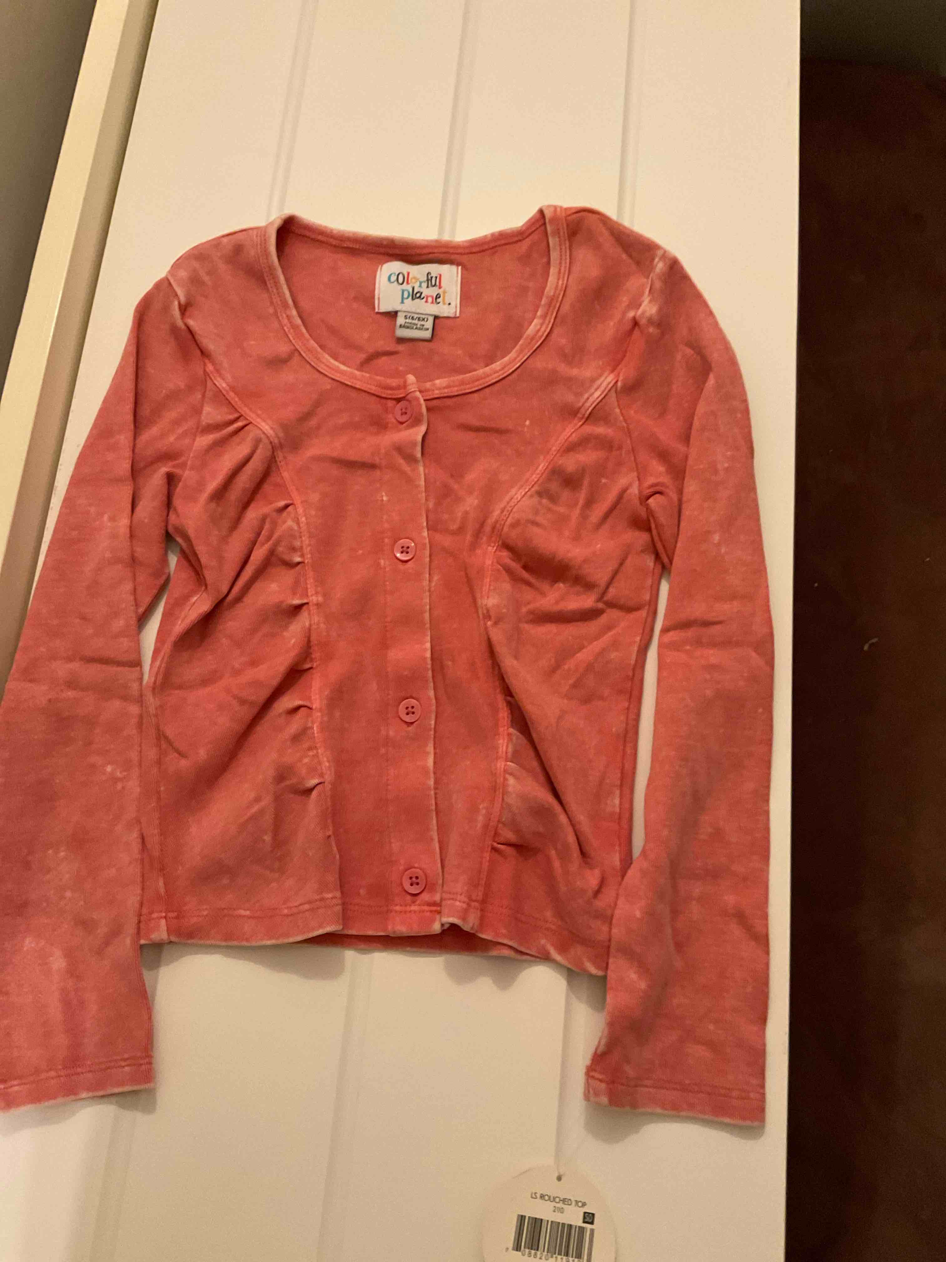 Colorful Planet LS Rouched Top