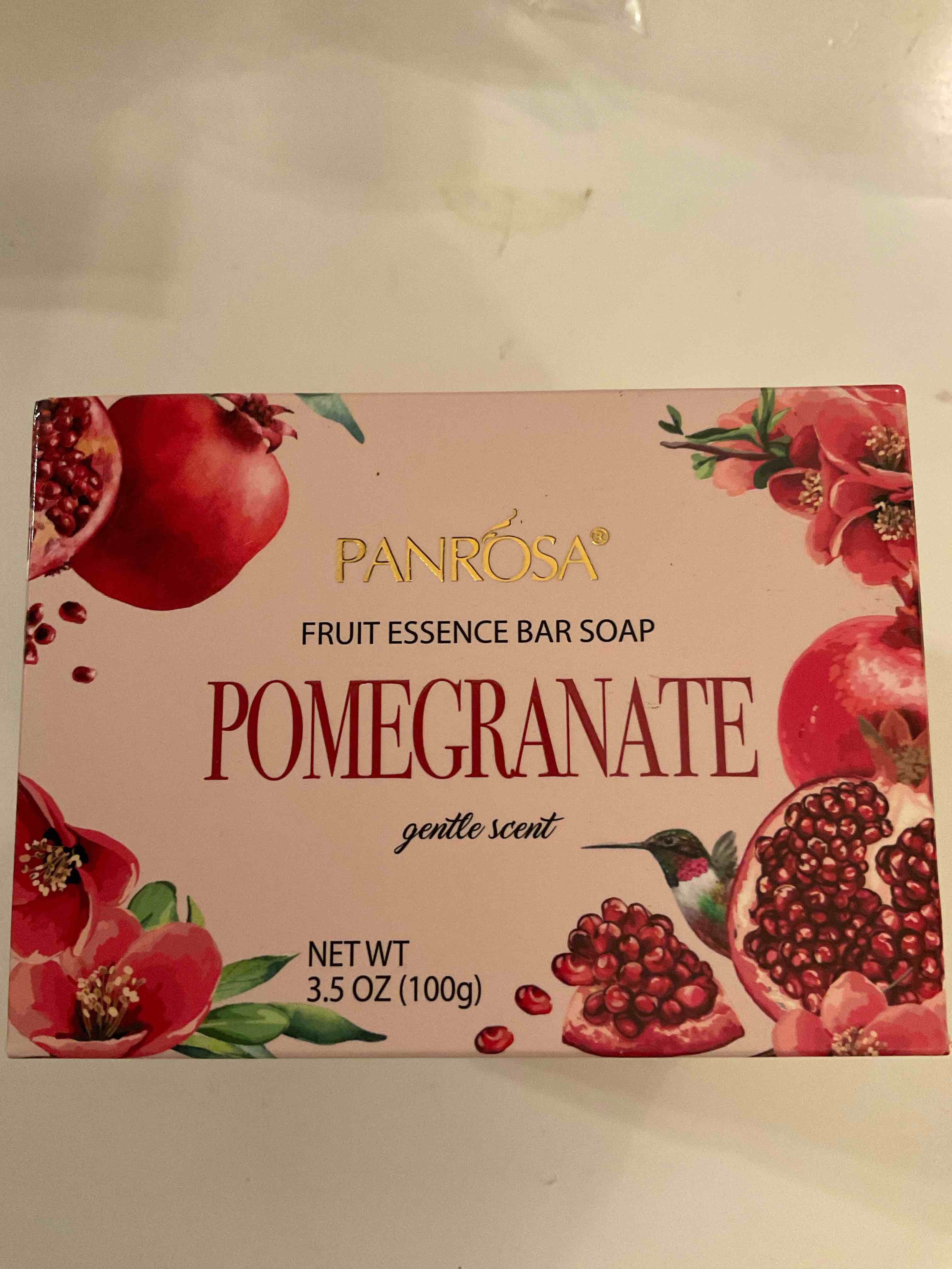 PANROSA Fruit Essence Bar Soap “POMEGRANATE “ gentle scent 3pk