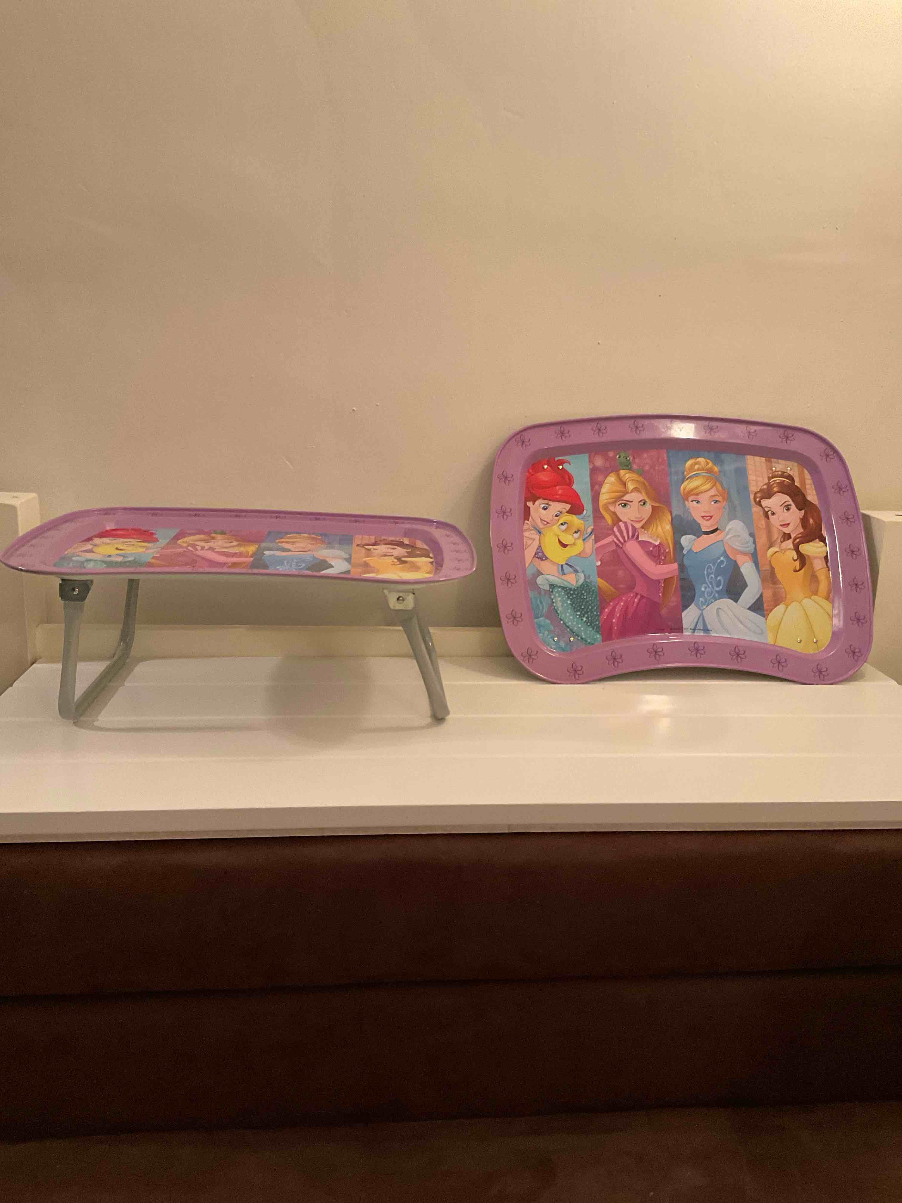 Set of 2 Disney Princesses Folding Metal Lunch Tv Trays