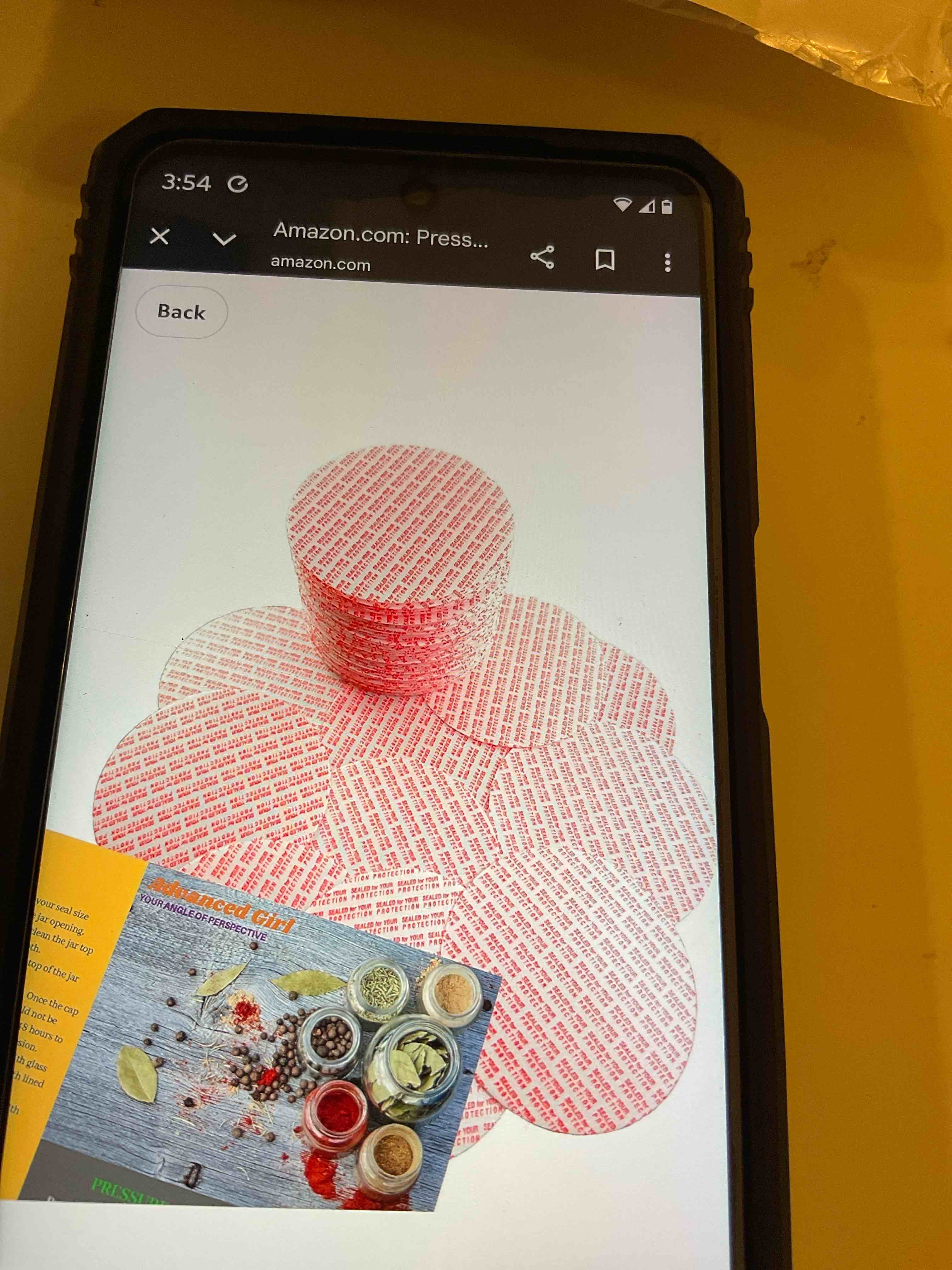 Pressure Seal Lid Liners USA-551-3x500