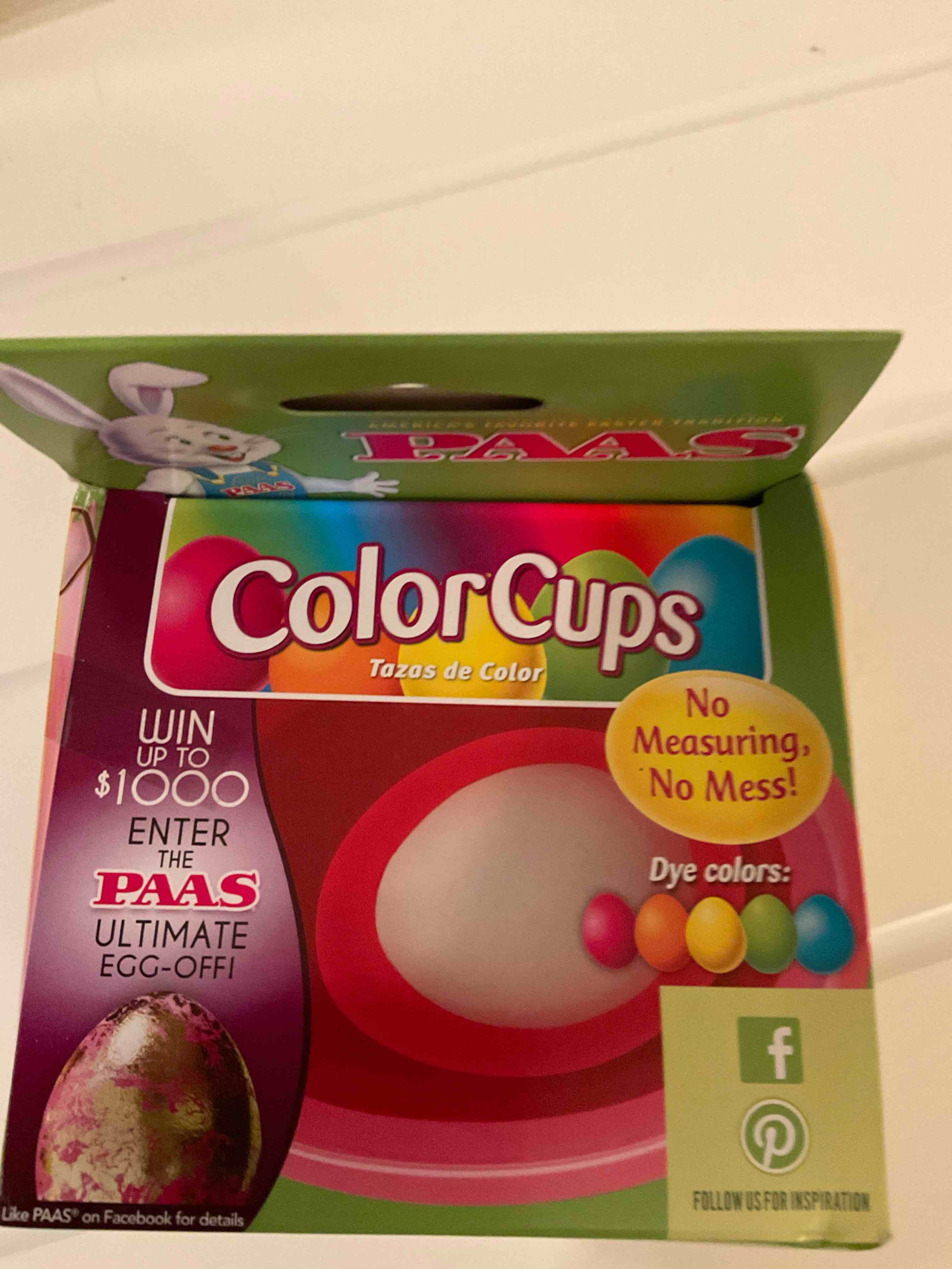 2Packs PAAS Color Cups â€œ Easter Egg Coloring 
