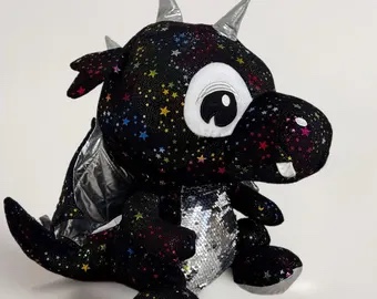 Toy Factory 16” Black Dragon Plush
