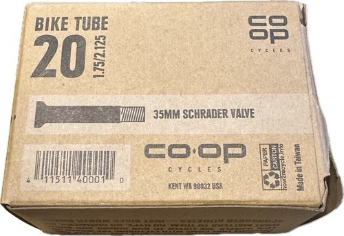 Co-Op Cycles Bike Tube 20 1.75- 2.125 35mm Schrader valve tubes