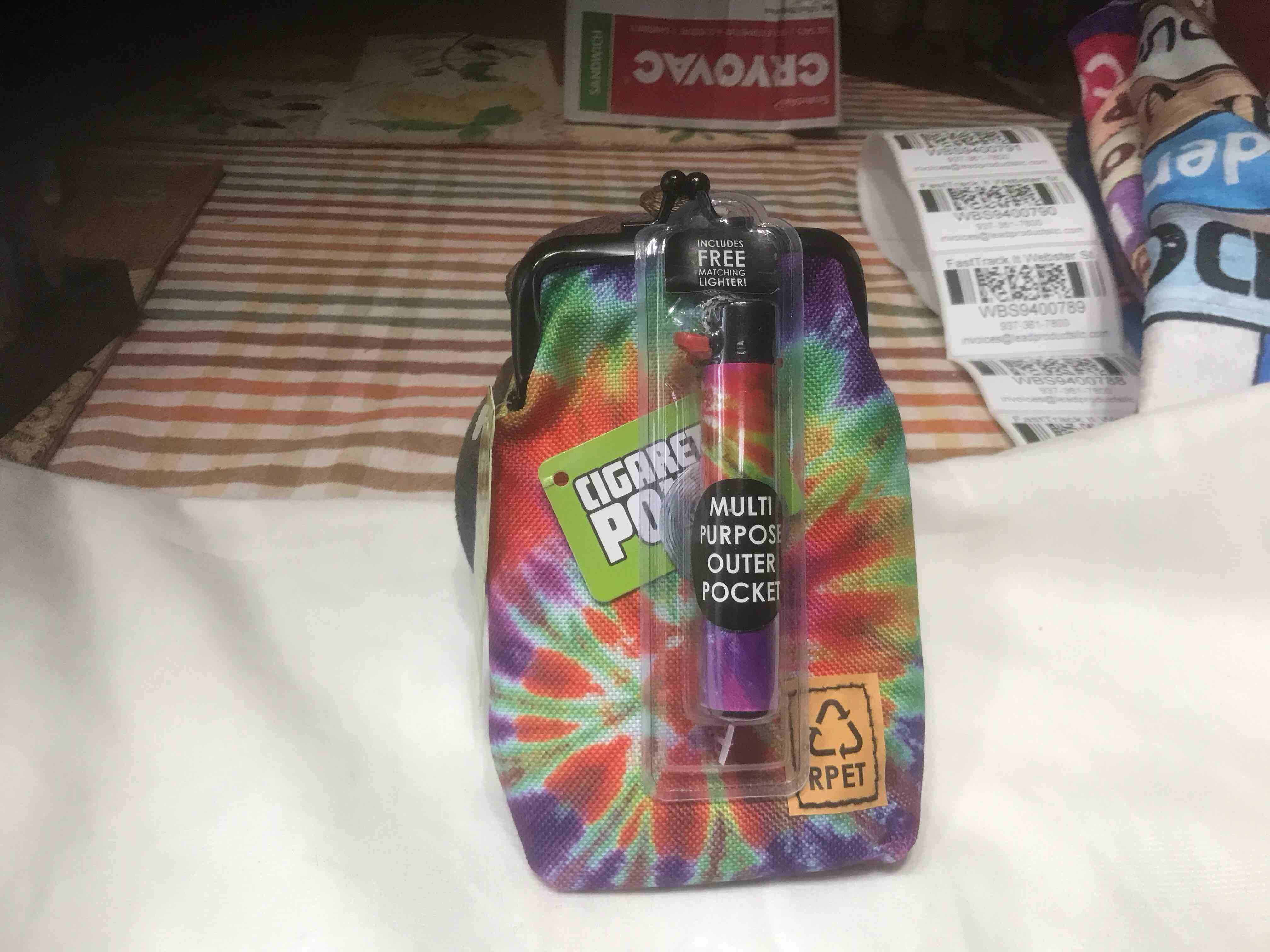 Condition photo showing New/Like New for Cigarette pouch includes free matching lighter