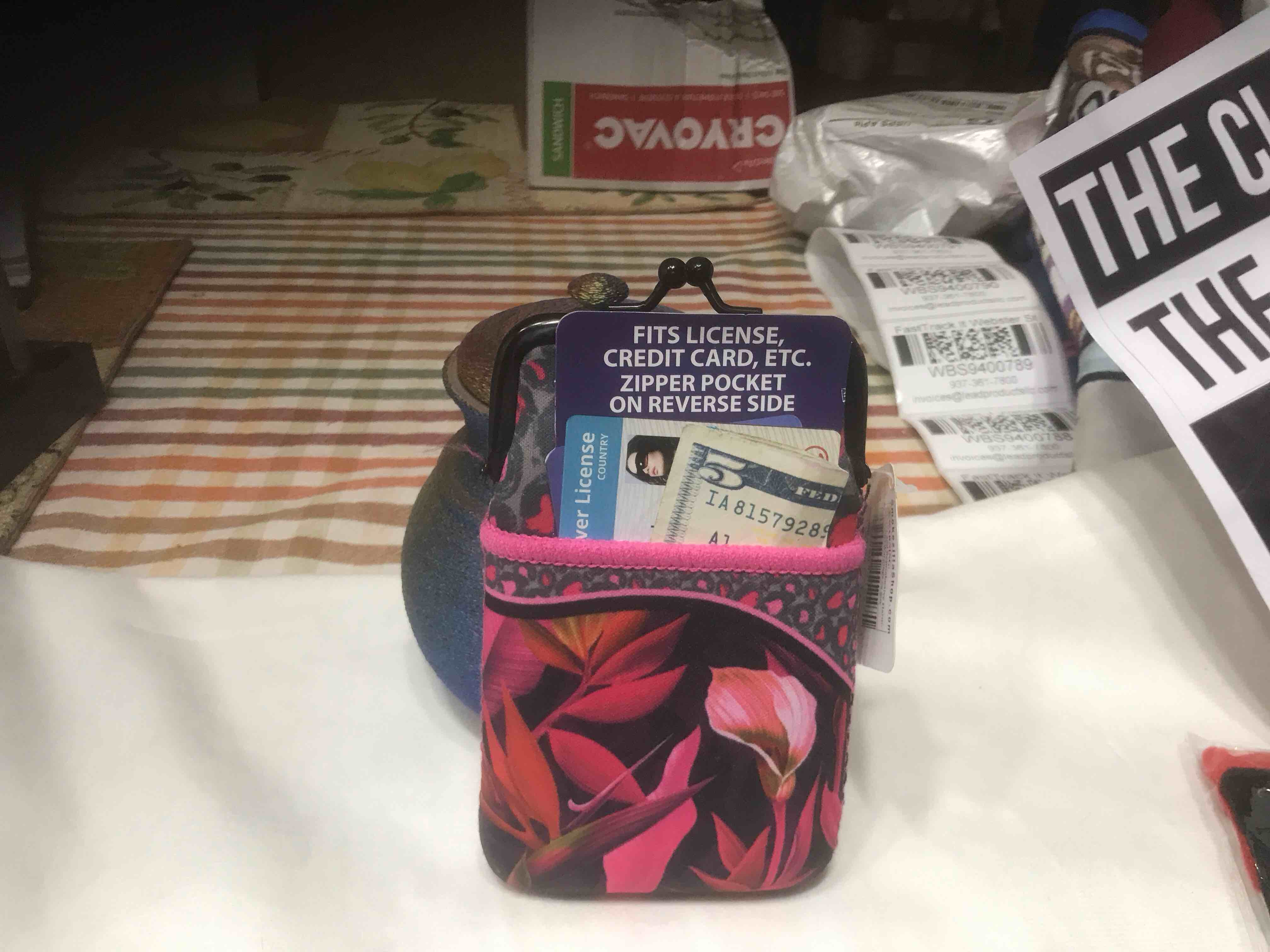Cigarette pouch card, and lighter holder